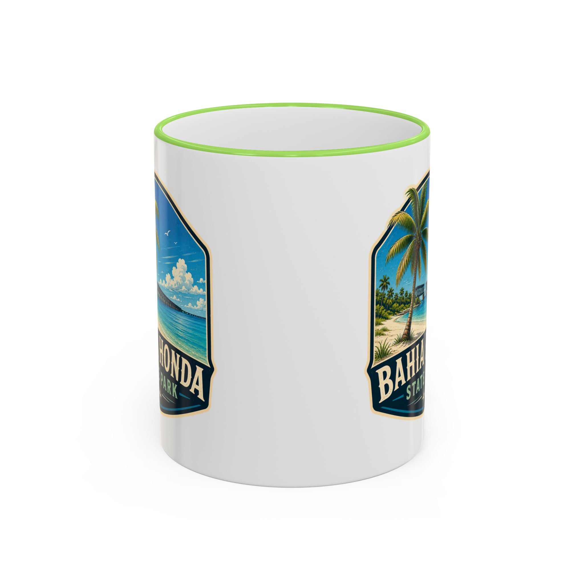 Bahia Honda Vintage Mug — Accent Rim & Handle 11oz/15oz