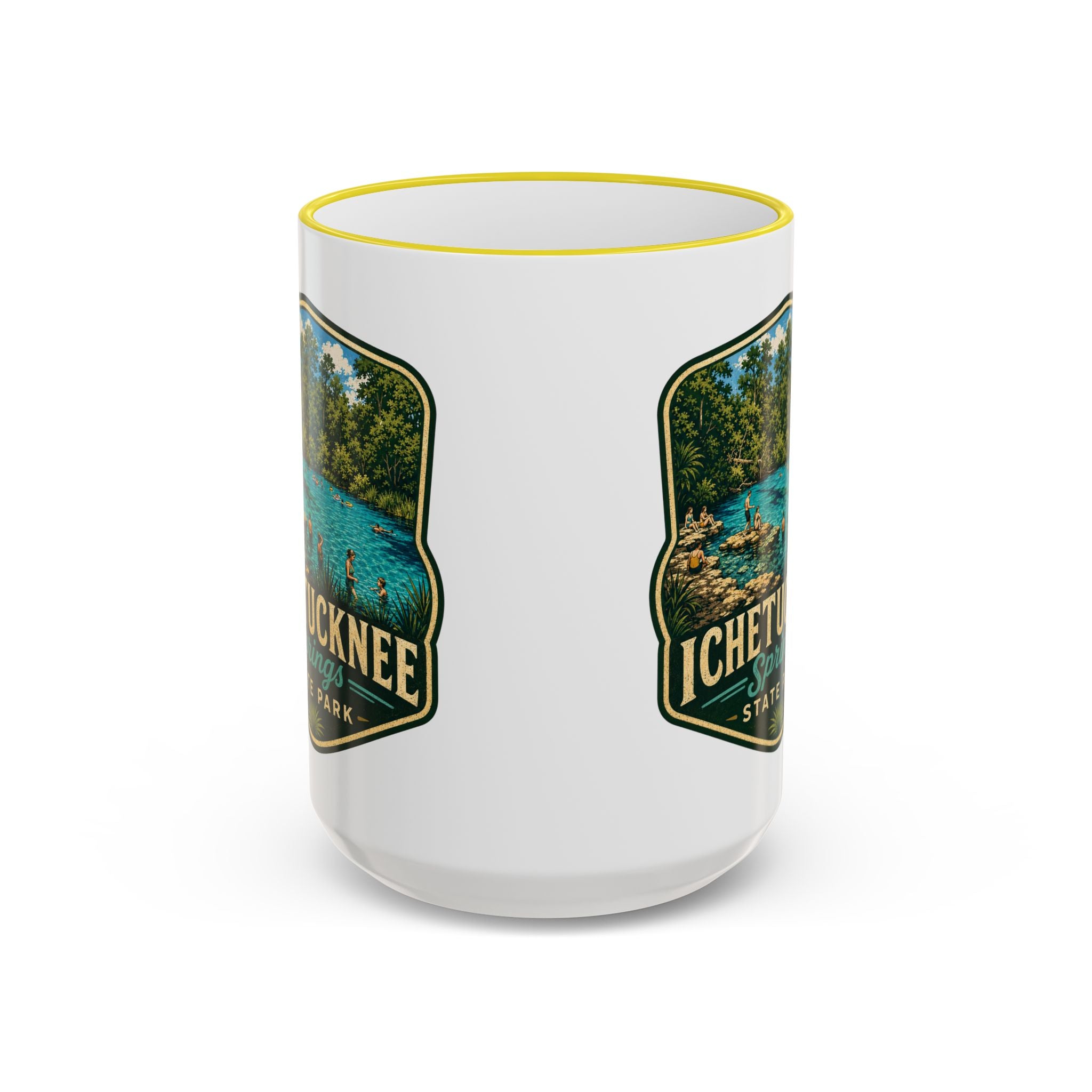 Ichetucknee Springs Vintage Mug — Accent Rim & Handle 11oz/15oz