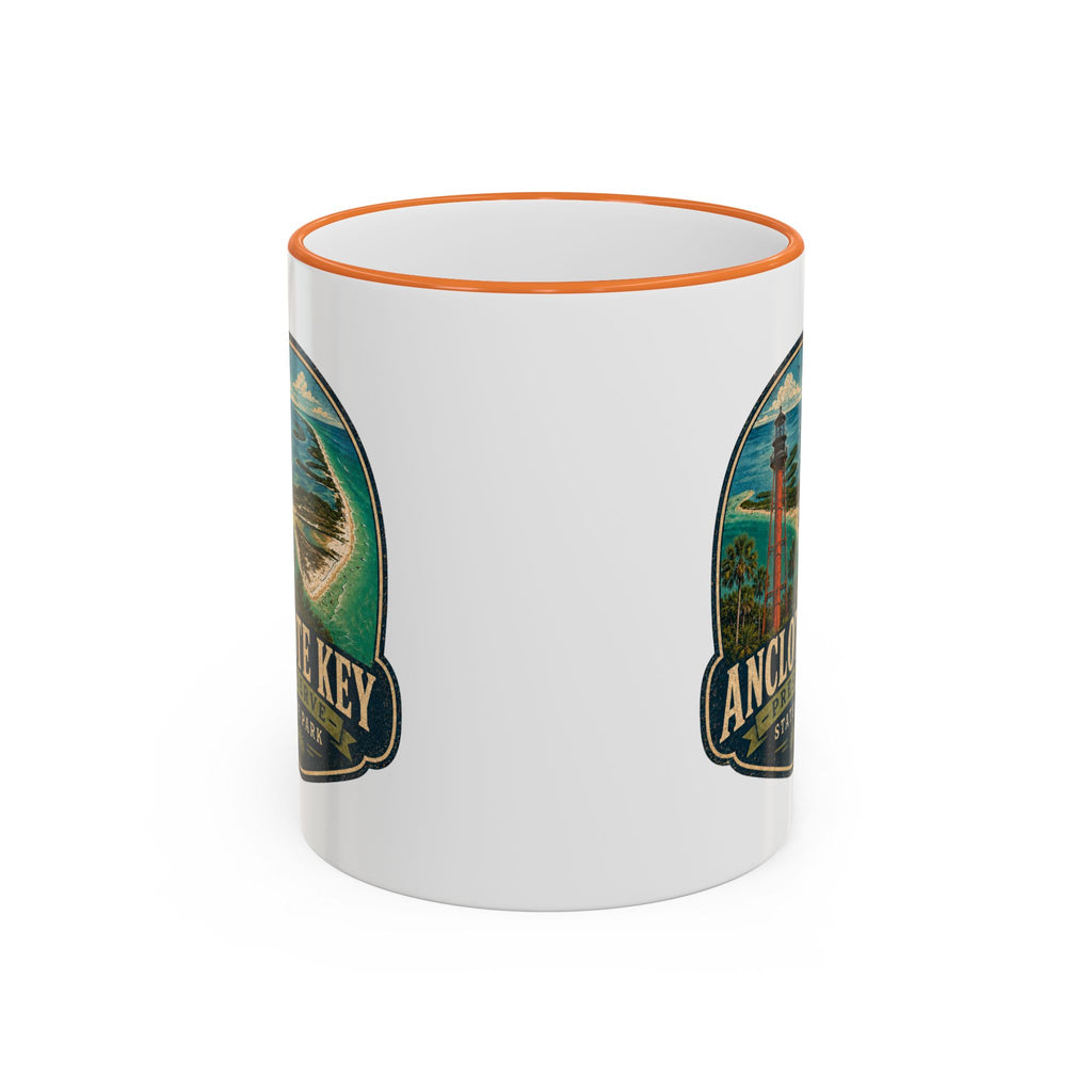 Anclote Key Vintage Mug — Accent Rim & Handle 11oz/15oz