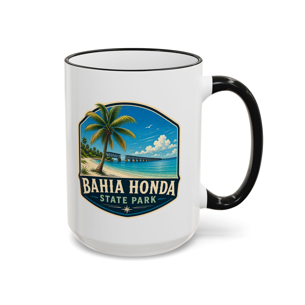 Bahia Honda Vintage Mug — Accent Rim & Handle 11oz/15oz