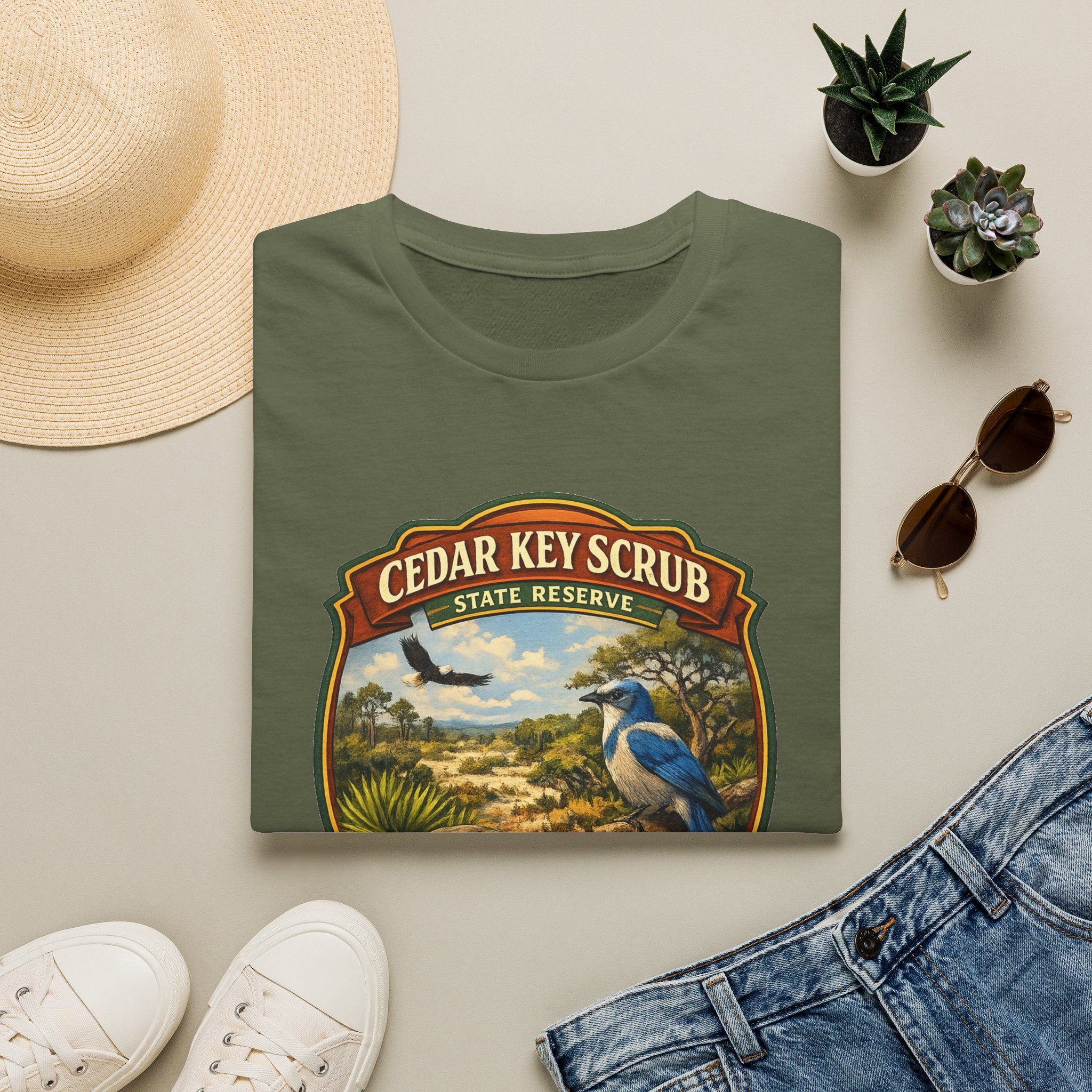 Cedar Key Scrub- Retro Tee