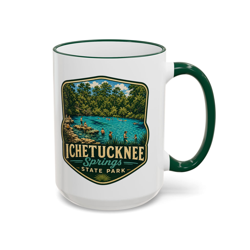 Ichetucknee Springs Vintage Mug — Accent Rim & Handle 11oz/15oz