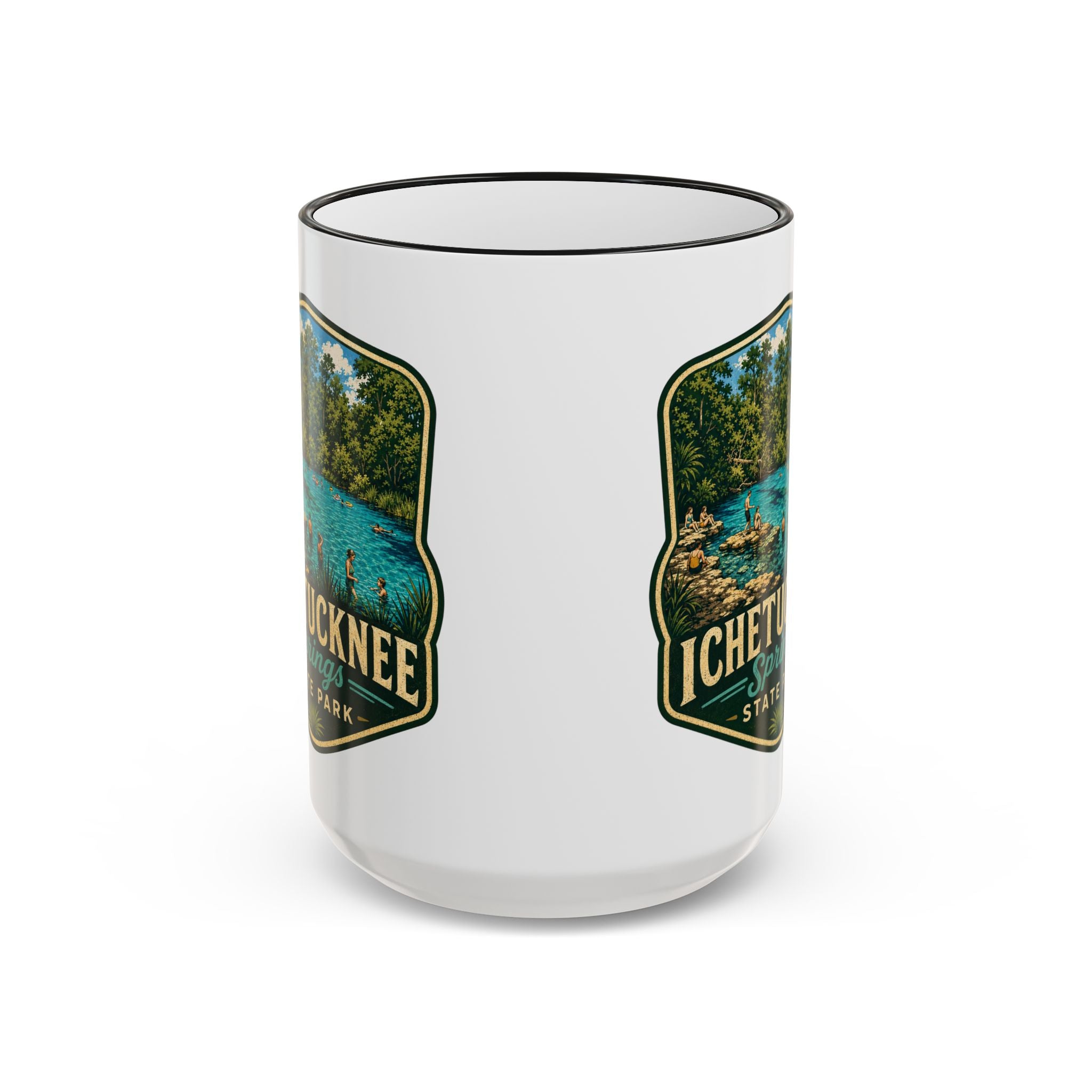 Ichetucknee Springs Vintage Mug — Accent Rim & Handle 11oz/15oz