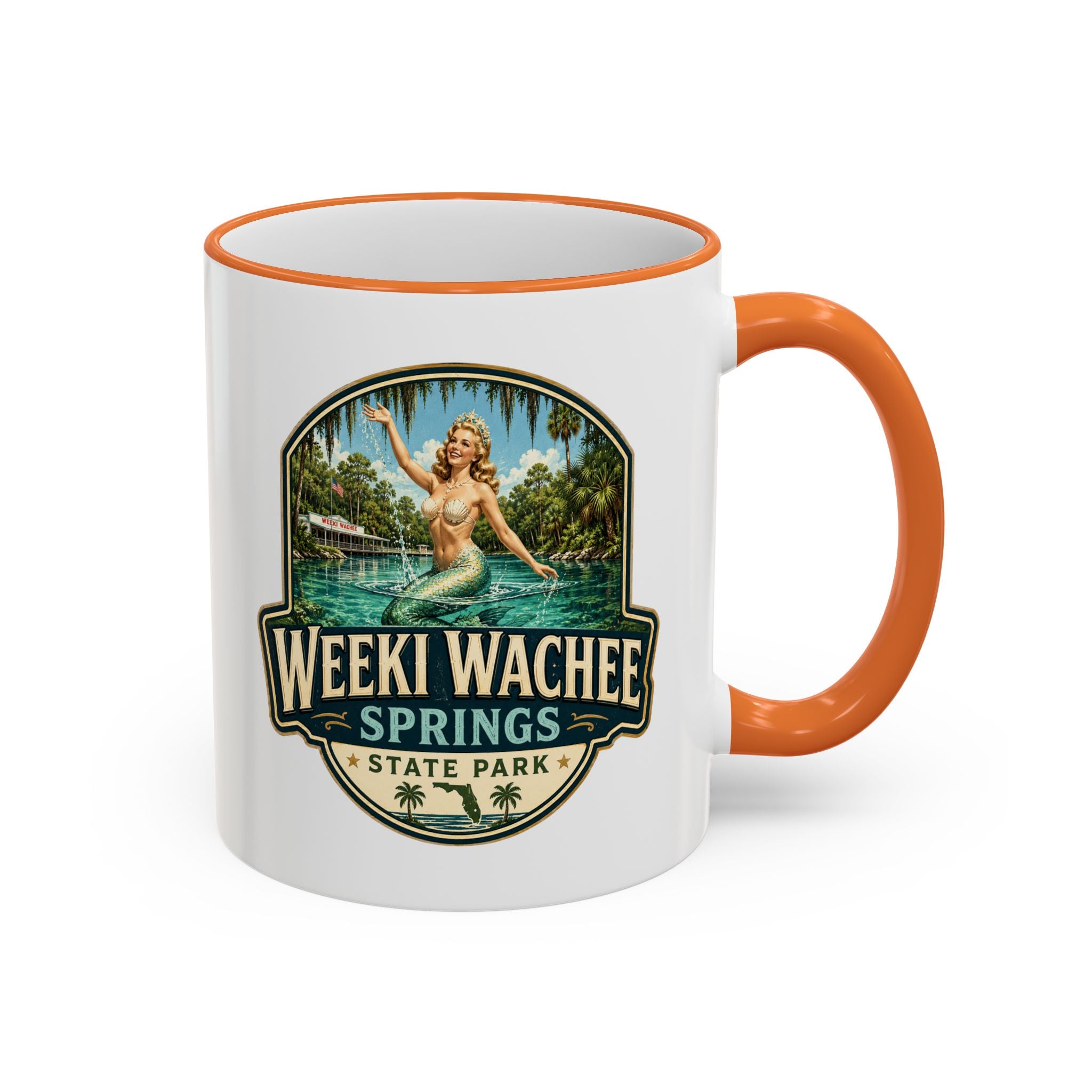 Weeki Wachee Vintage Mug — Accent Rim & Handle 11oz/15oz
