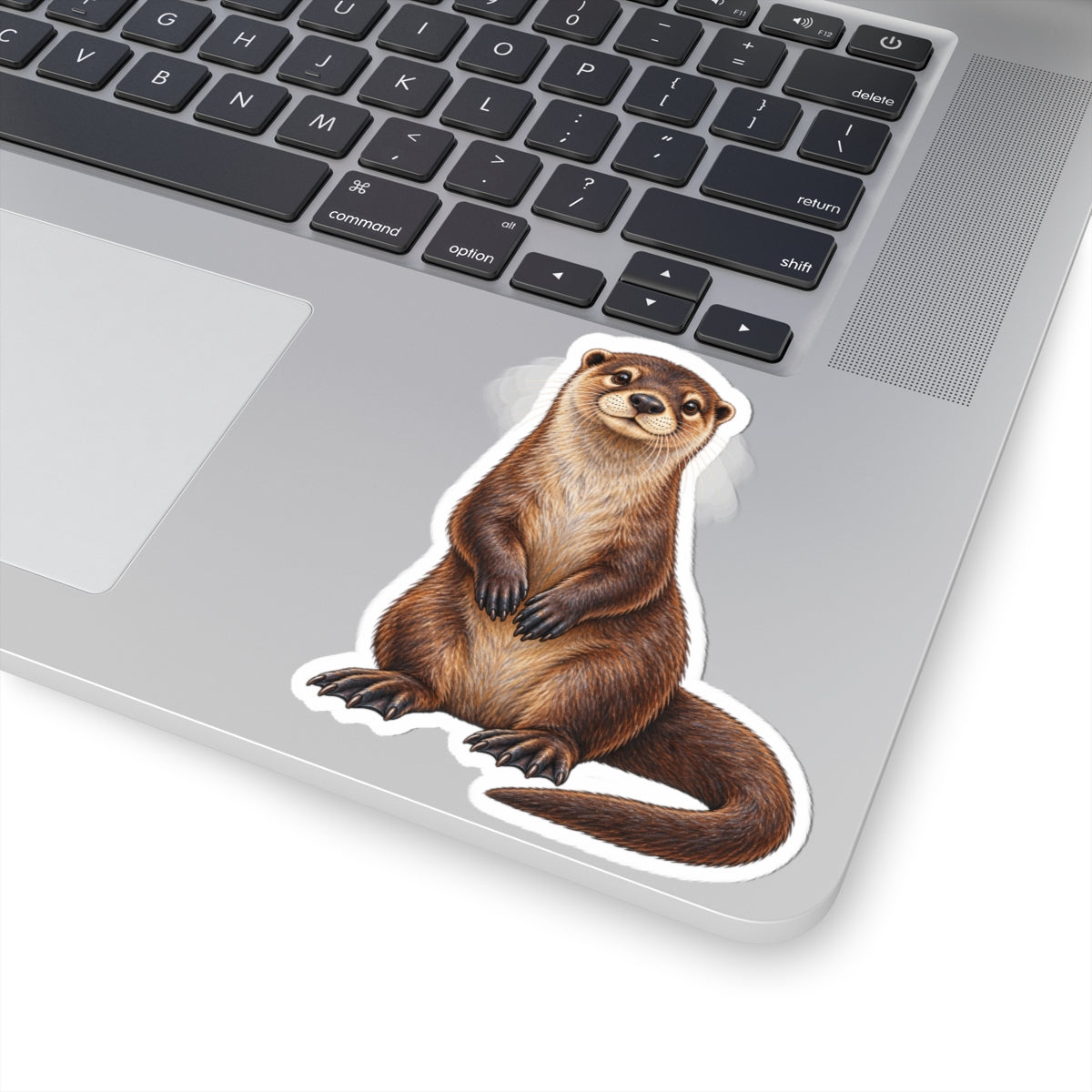 Playful Otter Kiss-Cut Sticker — Cute Waterproof Animal Decal