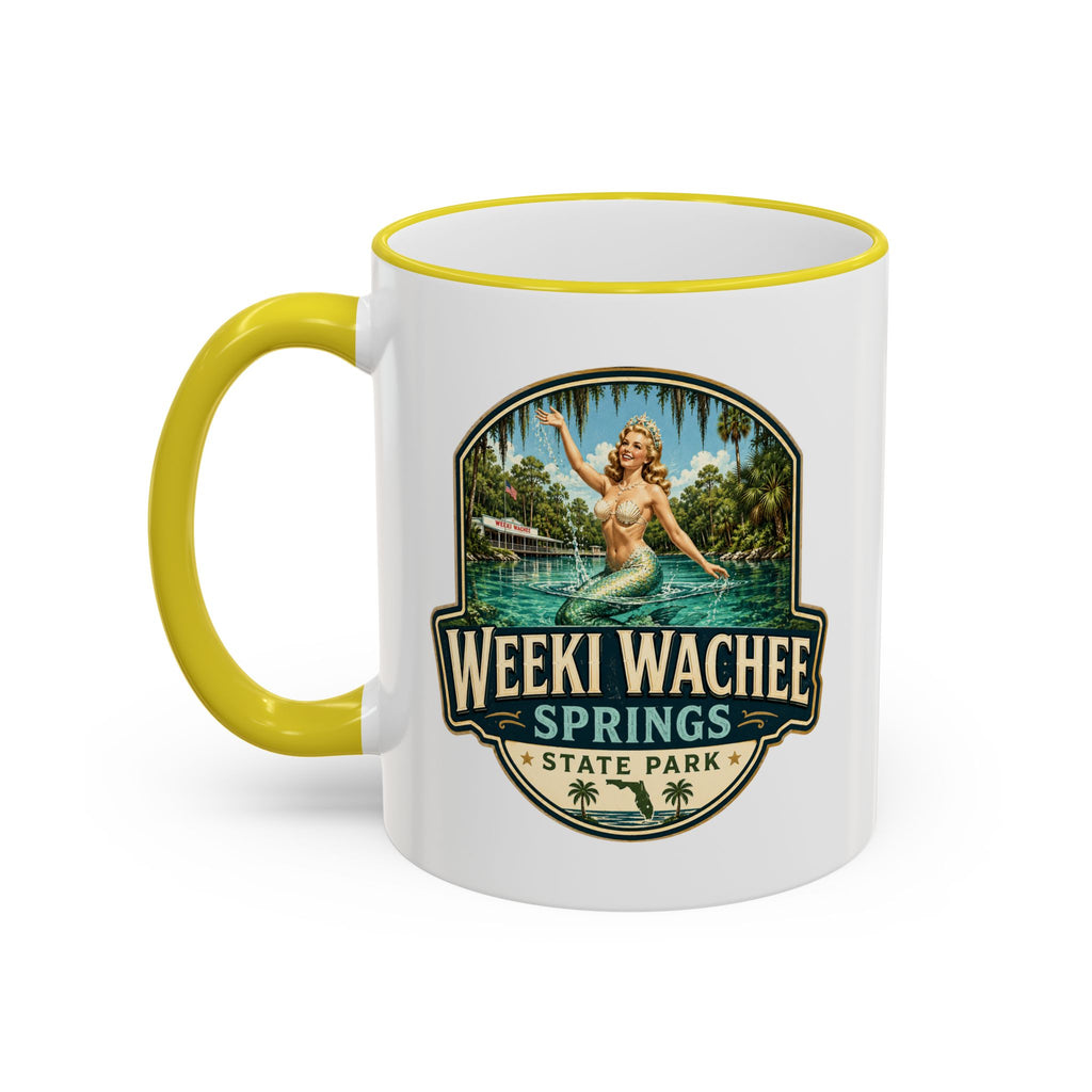 Weeki Wachee Vintage Mug — Accent Rim & Handle 11oz/15oz