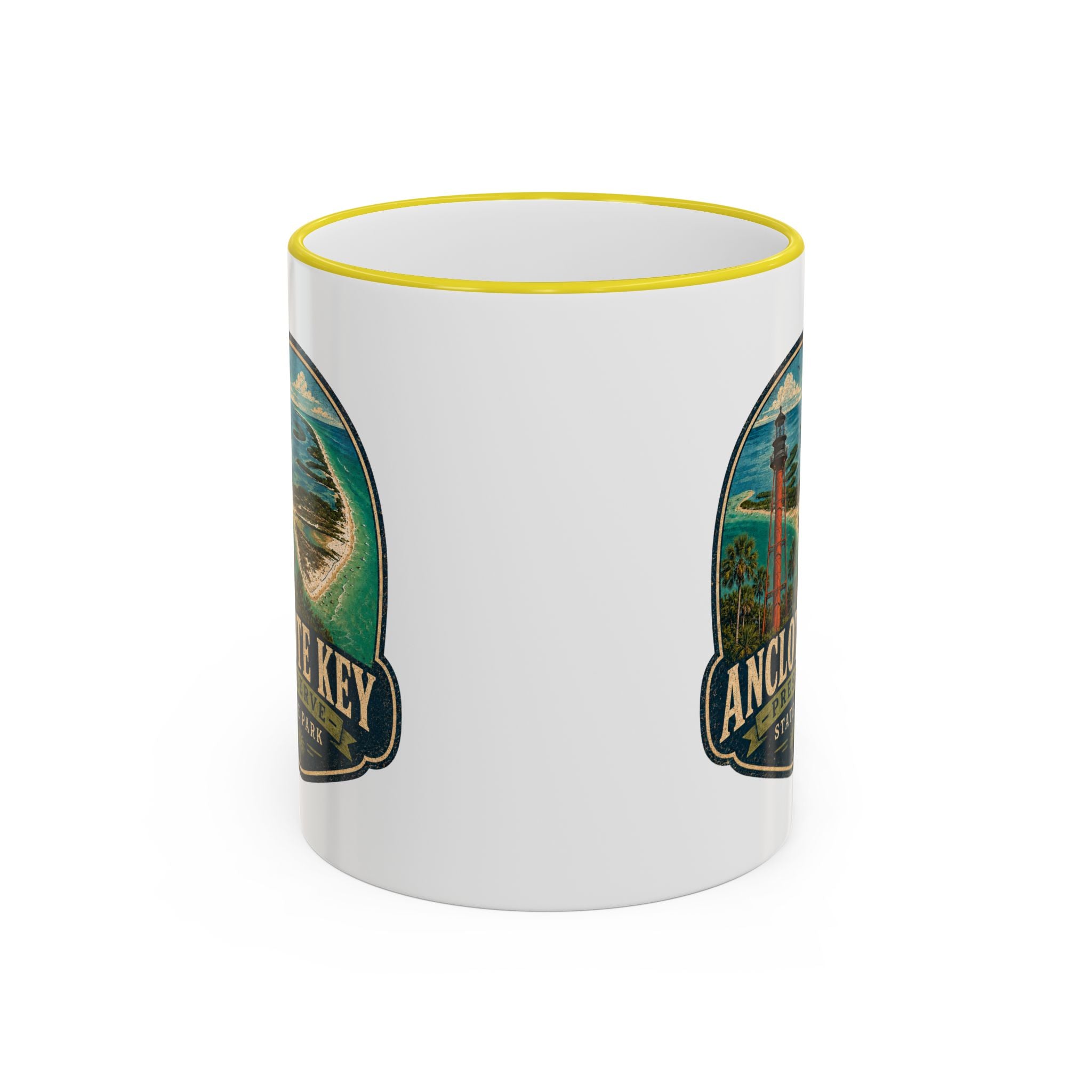 Anclote Key Vintage Mug — Accent Rim & Handle 11oz/15oz