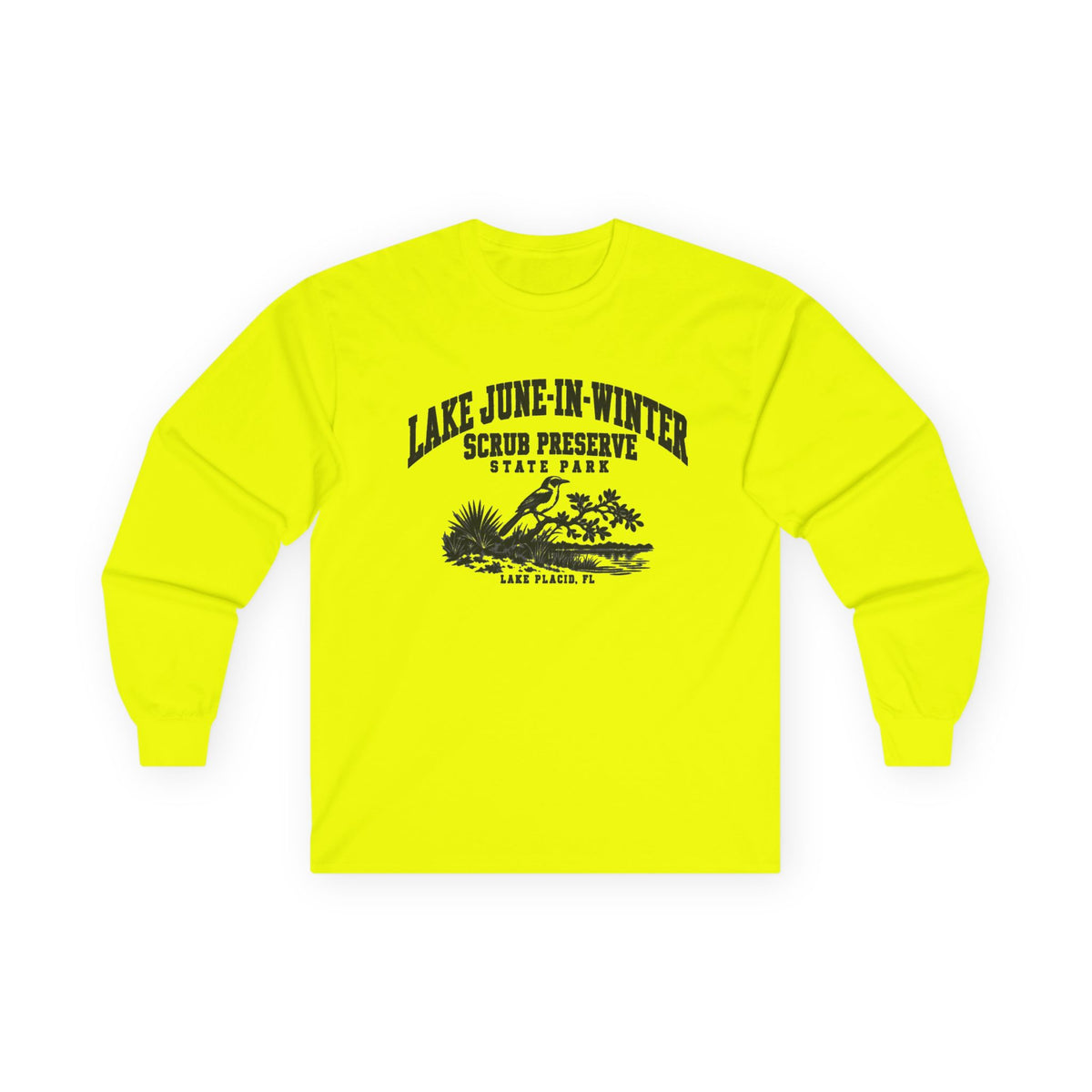 Lake June-in-Winter Scrub Preserve Emblem- Long Sleeve Tee
