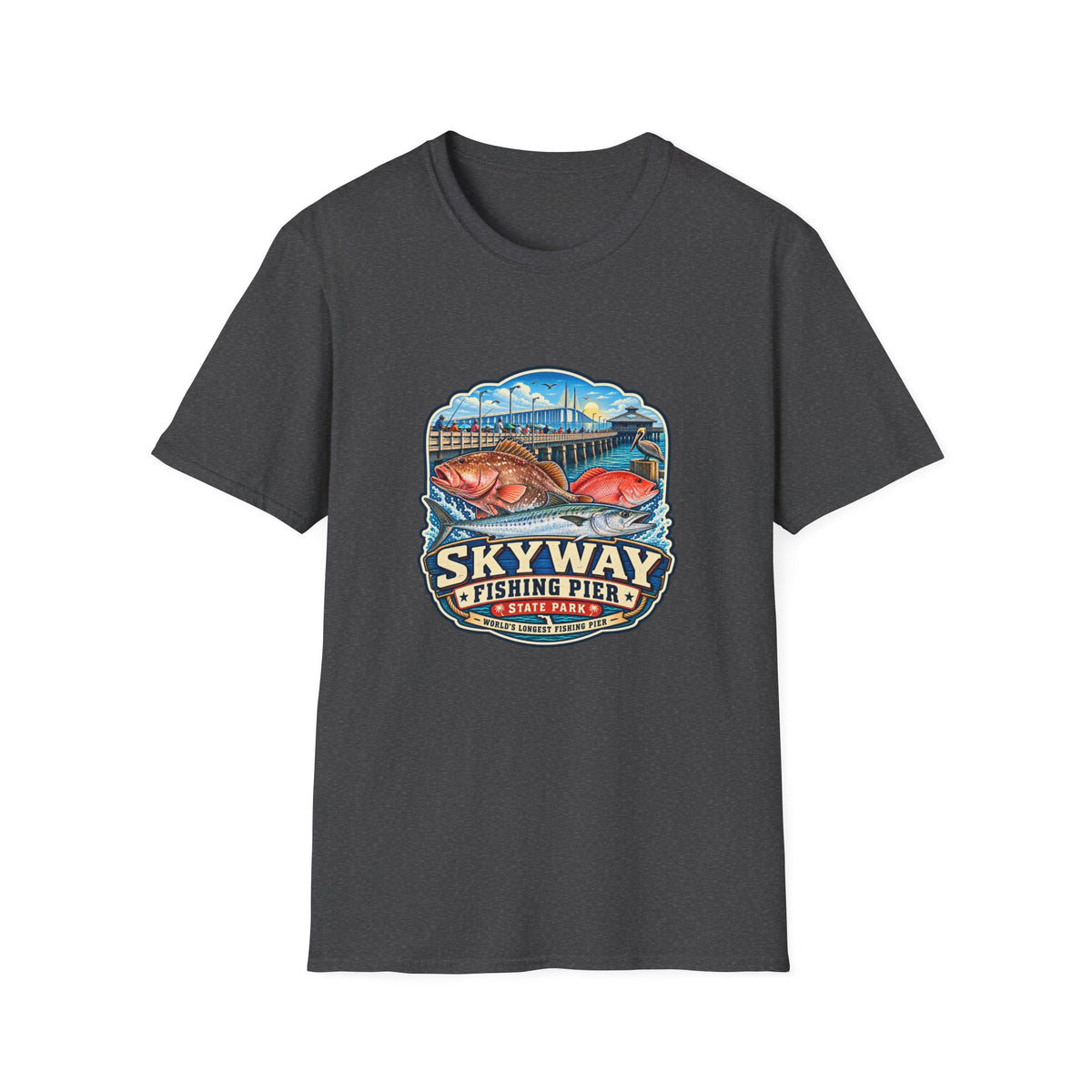 Skyway Fishing Pier — Retro Tee