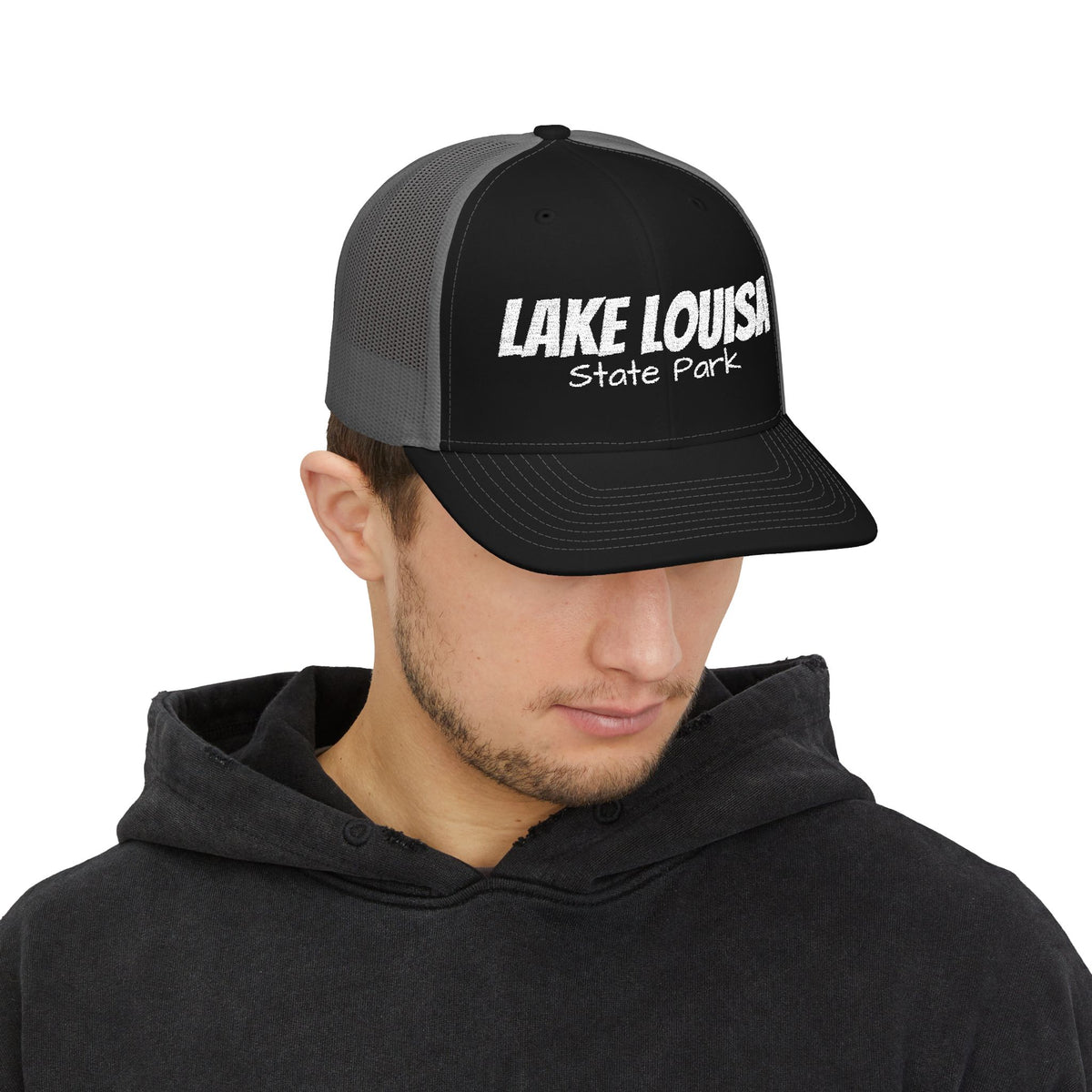 Lake Louisa State Park Trucker Cap — Retro Outdoor Snapback Hat