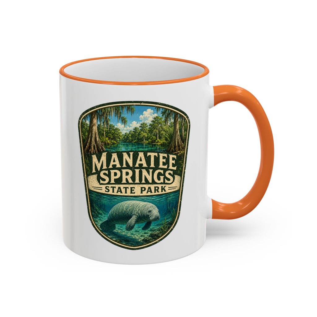 Manatee Springs Manatee Mug — Accent Rim & Handle 11oz/15oz