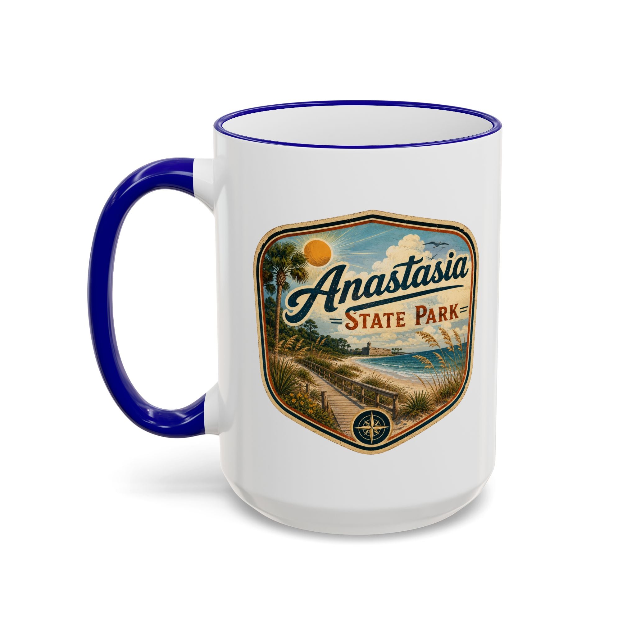 Anastasia Vintage Mug — Accent Rim & Handle 11oz/15oz
