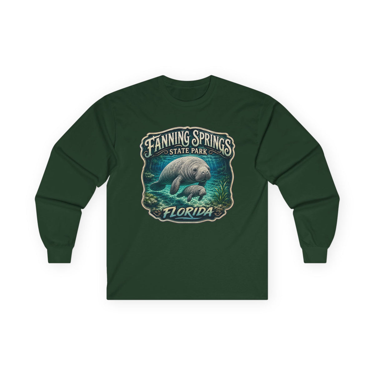 Manatee Mama Long Sleeve Tee — Vintage Fanning Springs