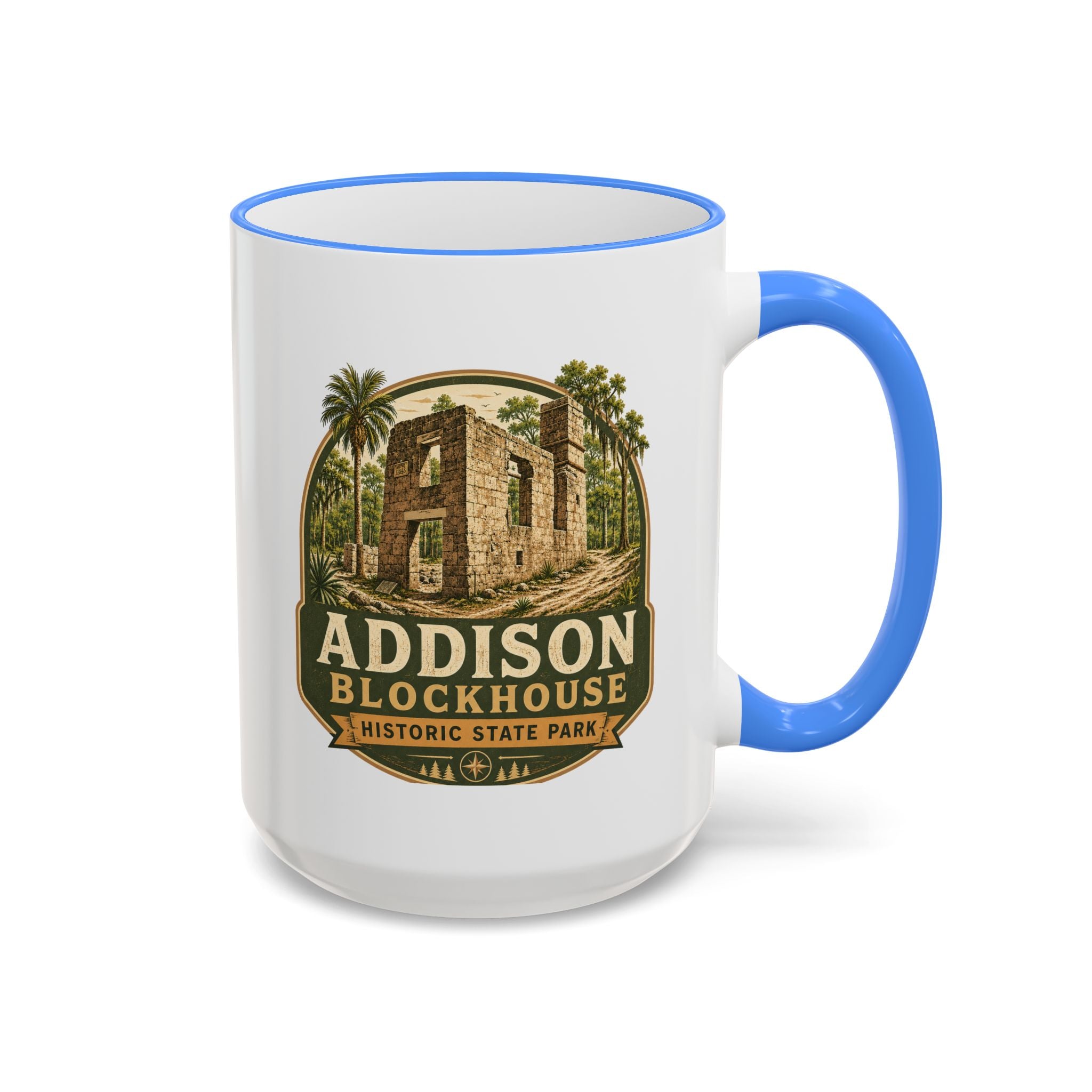 Addison Blockhouse Vintage Mug — Accent Rim & Handle 11oz/15oz