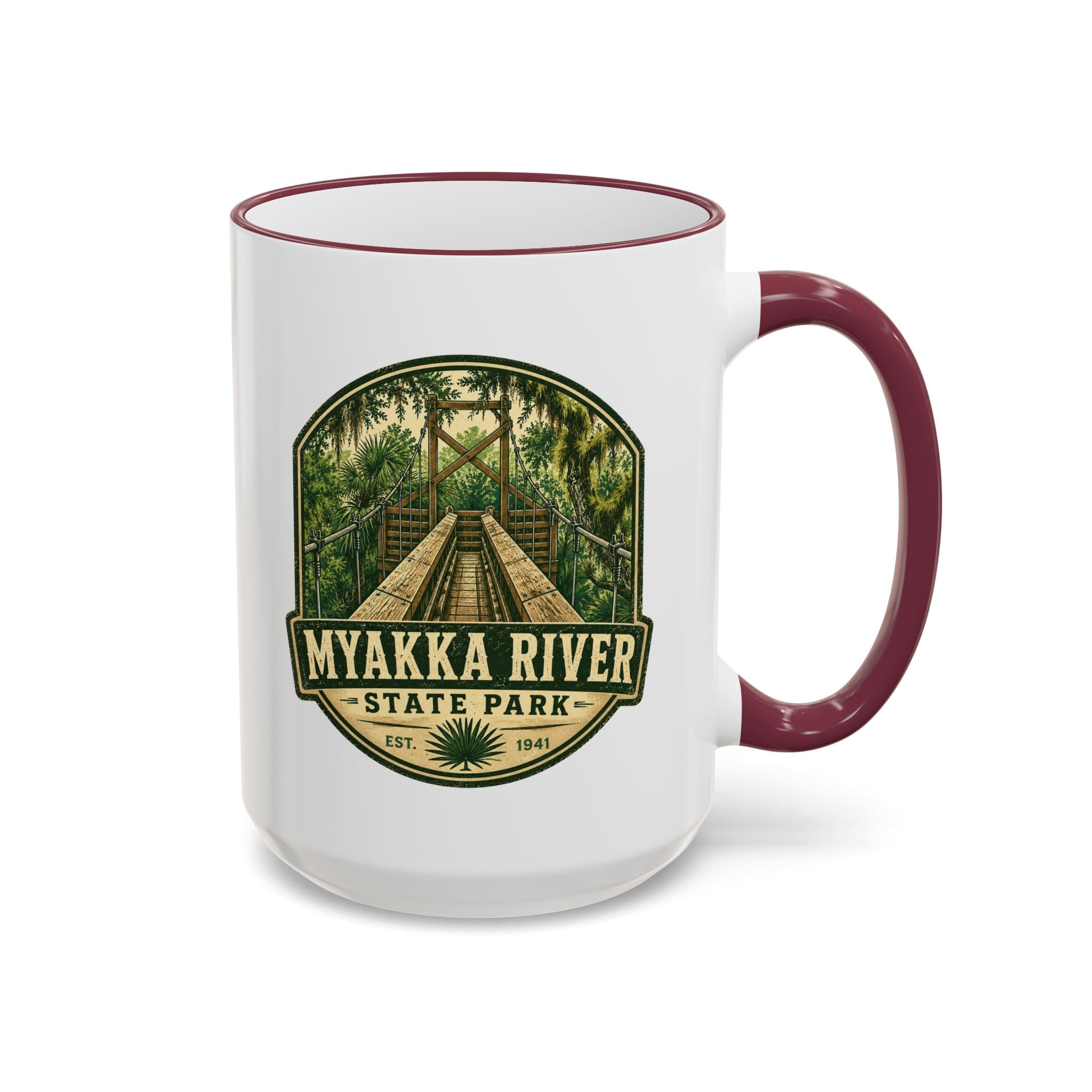 Myakka River Vintage Mug — Accent Rim & Handle 11oz/15oz