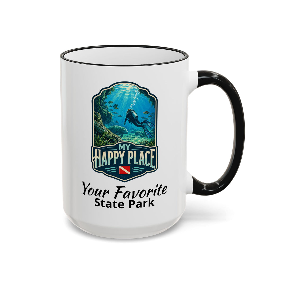 CUSTOMIZABLE Scuba Springs Accent Rim & Handle 11oz/15oz