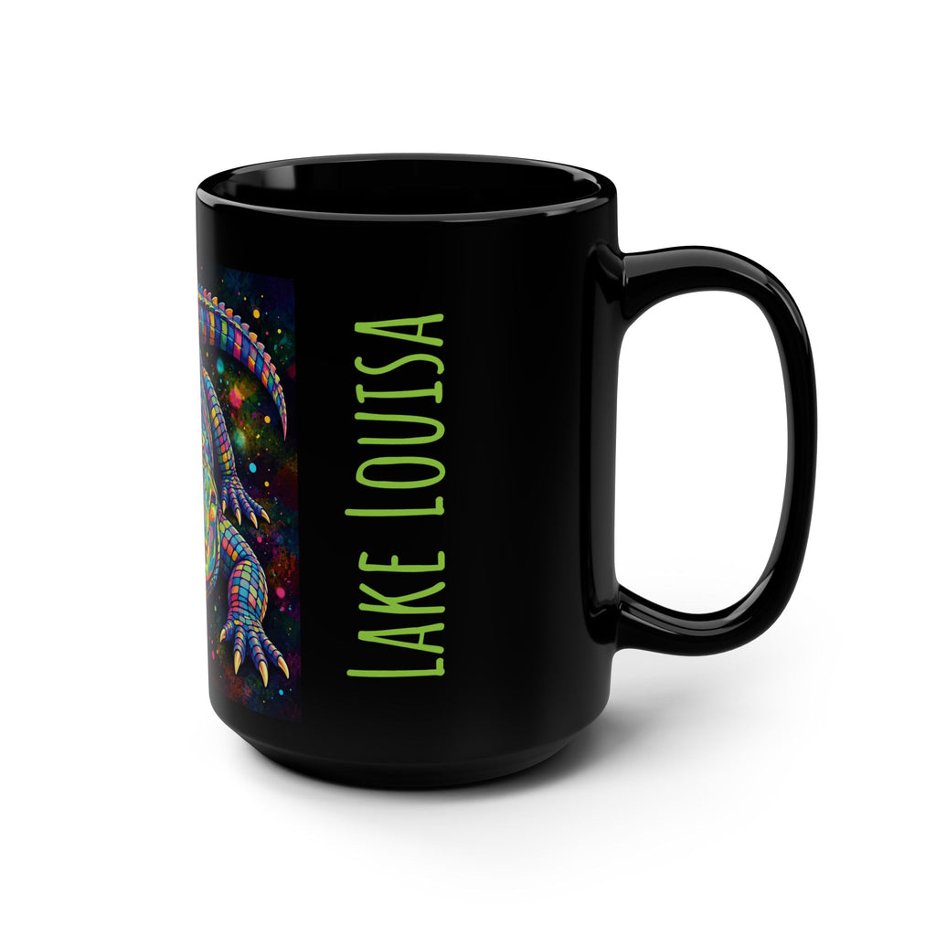 CUSTOMIZABLE Alligator Black Mug —  15oz
