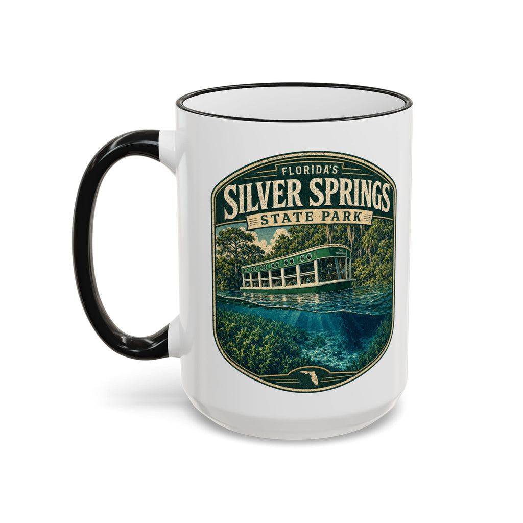 Silver Springs Vintage Mug — Accent Rim & Handle 11oz/15oz