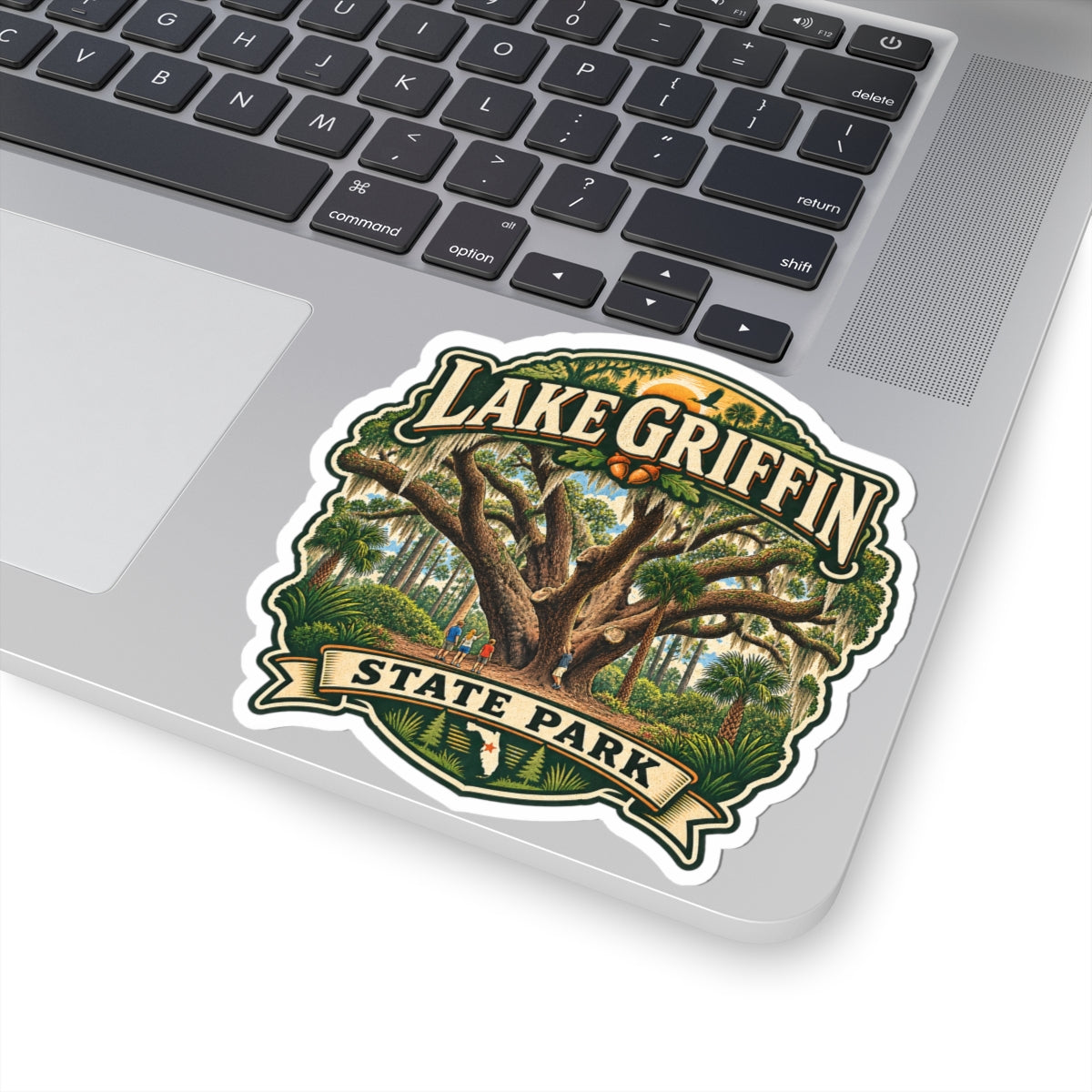 Lake Griffin State Park Sticker — Vintage Oak Tree Kiss-Cut Sticker