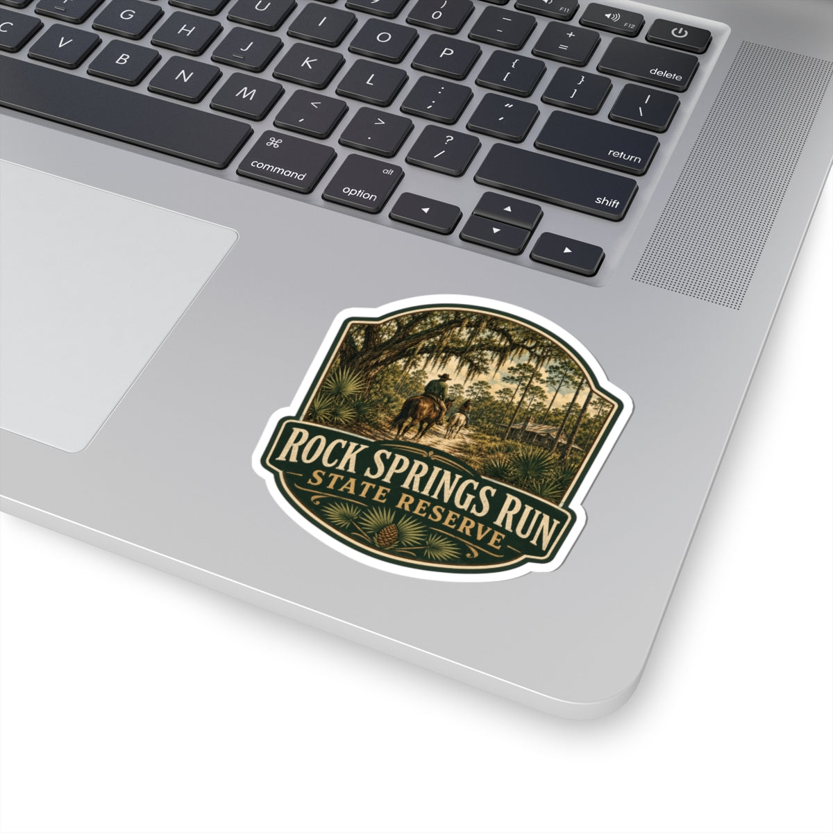 Rock Springs Run State Reserve Kiss-Cut Sticker – Vintage Equestrian Nature Badge