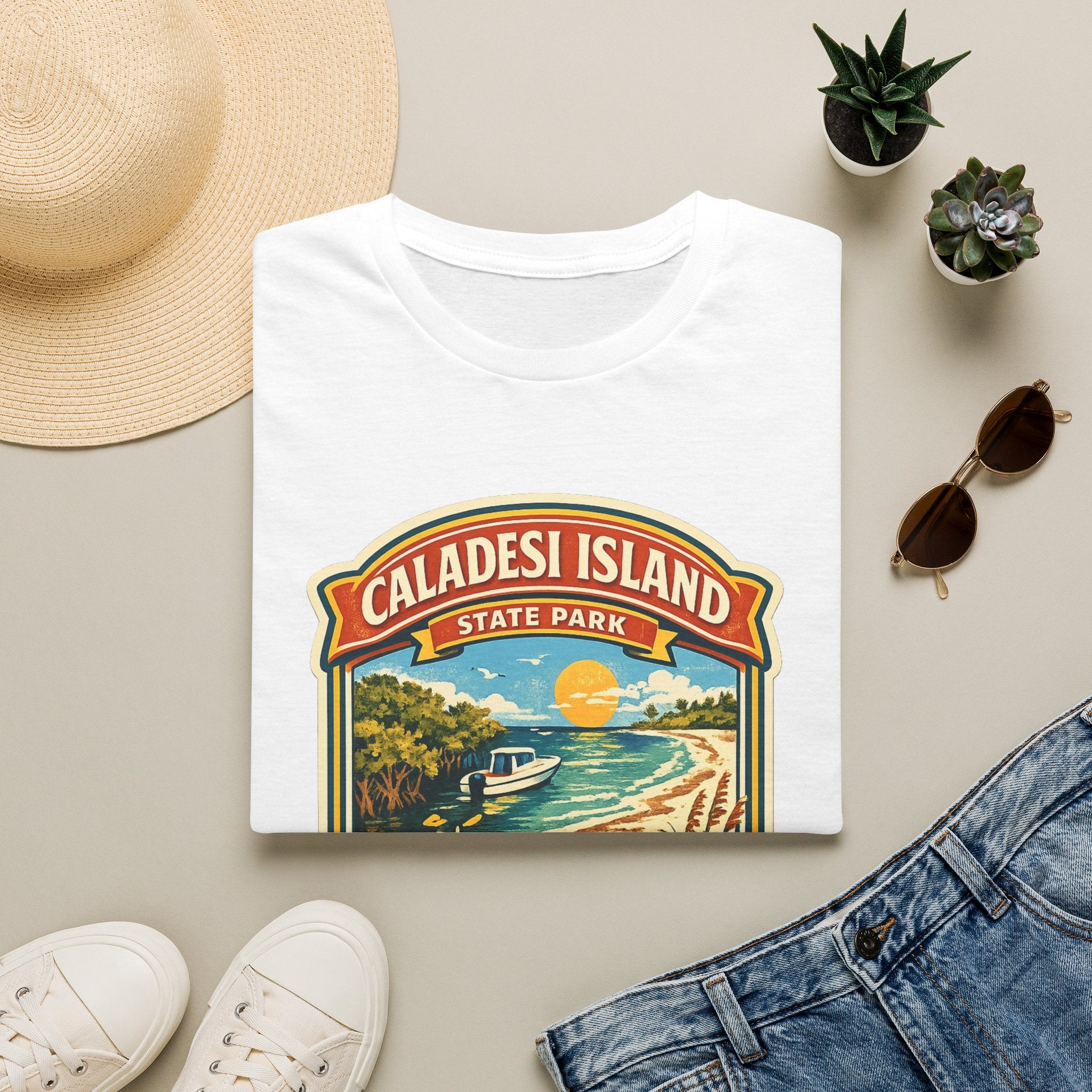 Caladesi Island- Retro Tee