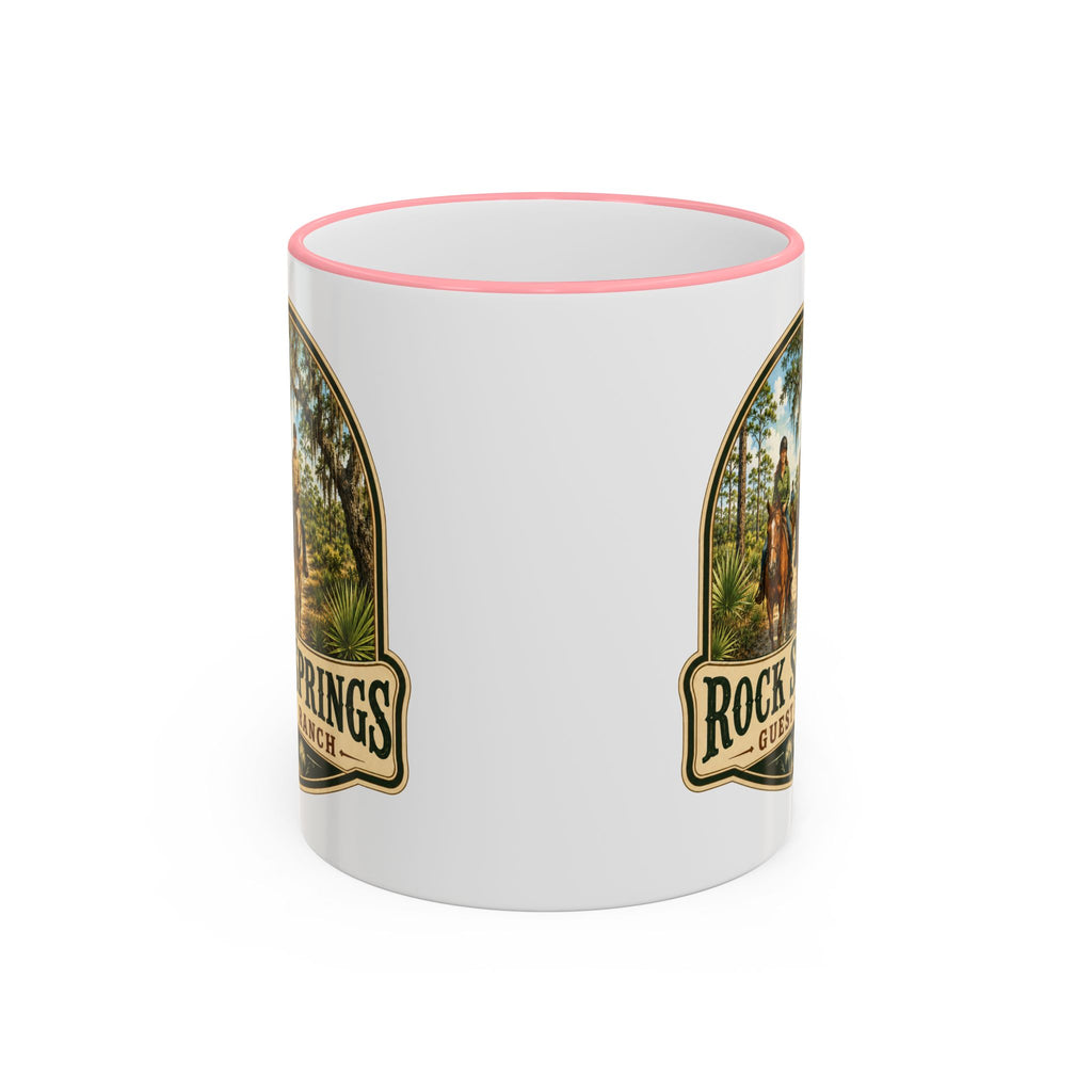 Rock Springs Guest Ranch Vintage Mug — Accent Rim & Handle 11oz/15oz