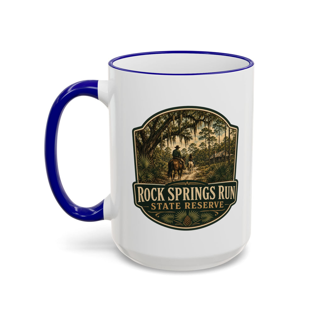 Rock Springs Run Vintage Mug — Accent Rim & Handle 11oz/15oz