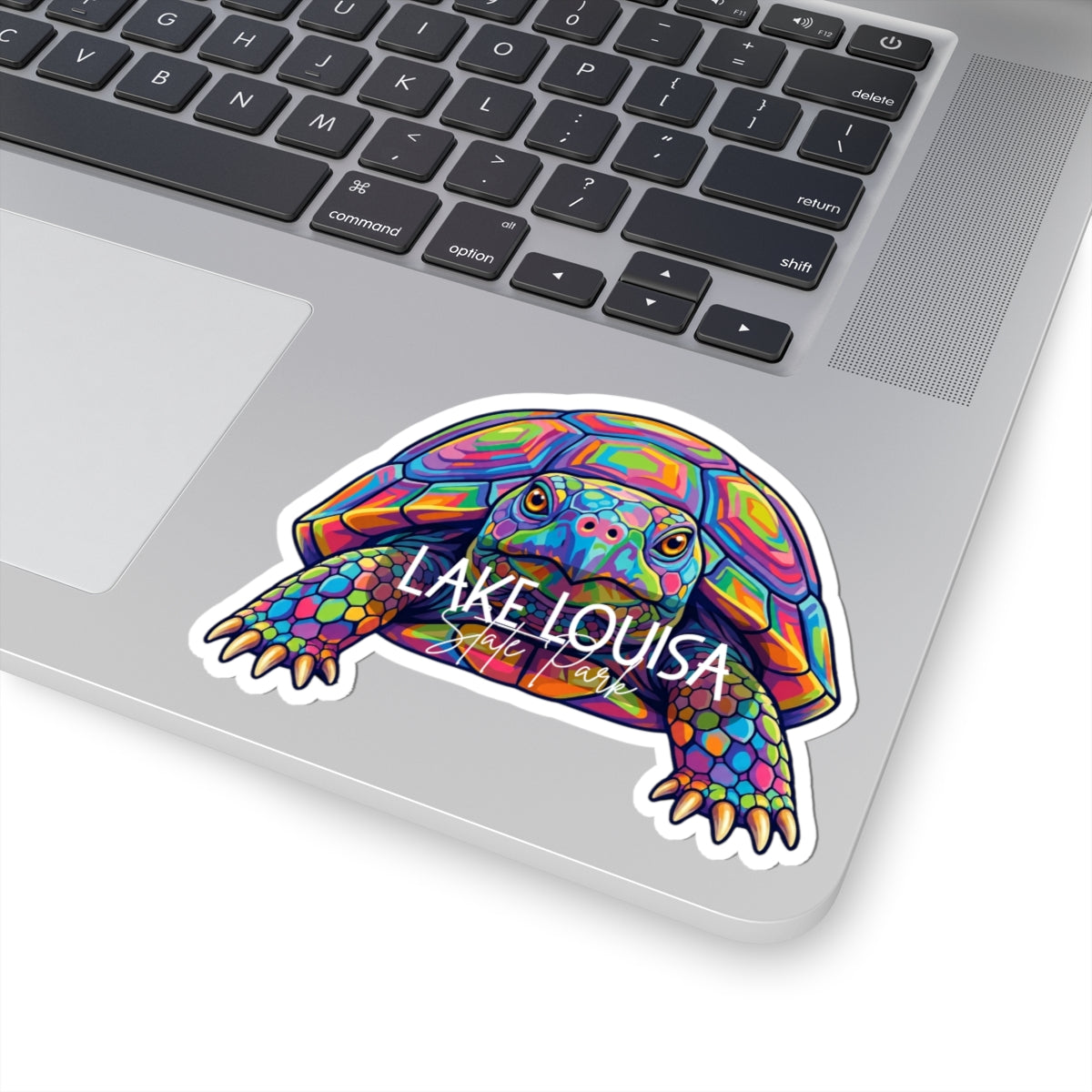 Lake Louisa Gopher Tortoise Kiss-Cut Sticker — Colorful Psychedelic Decal