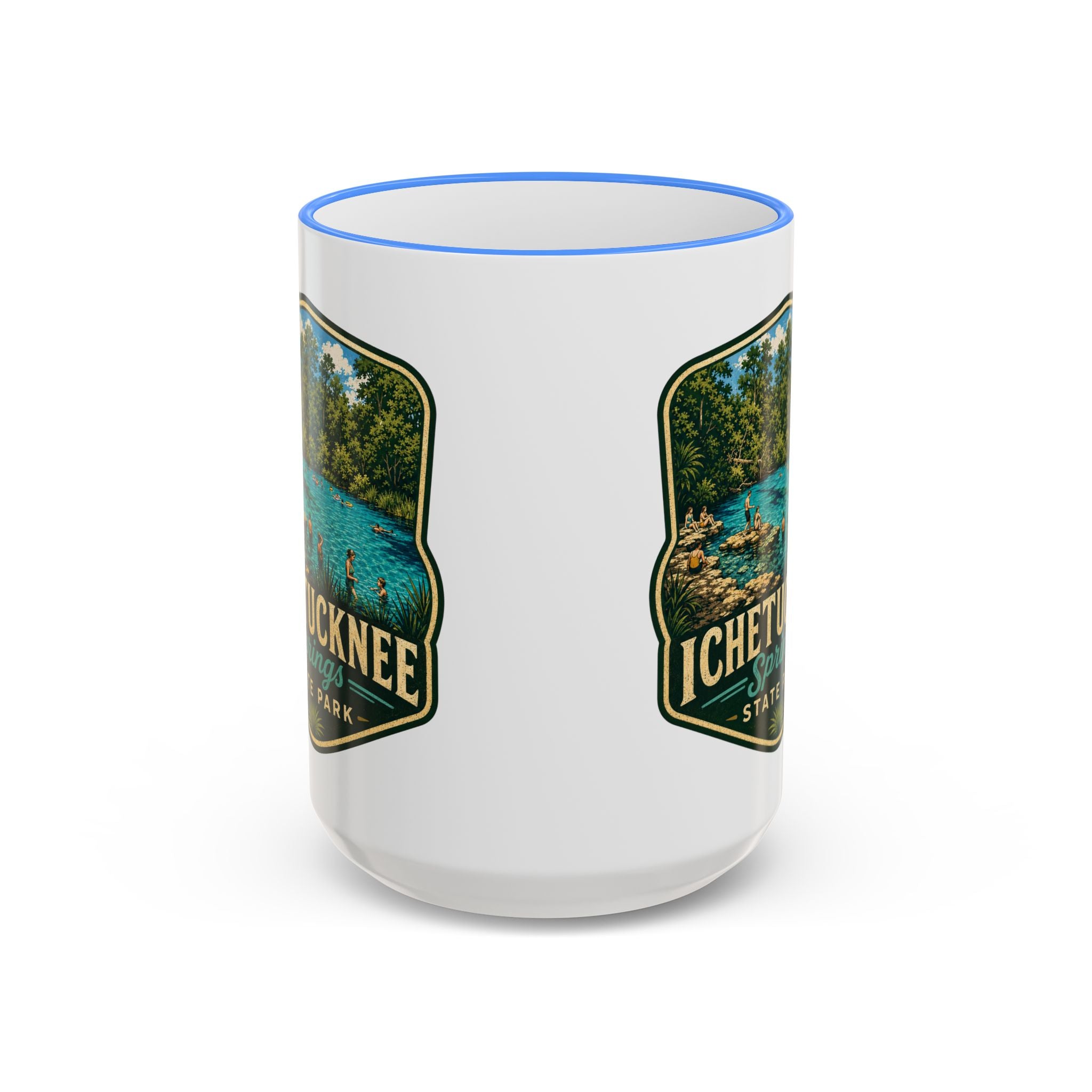Ichetucknee Springs Vintage Mug — Accent Rim & Handle 11oz/15oz