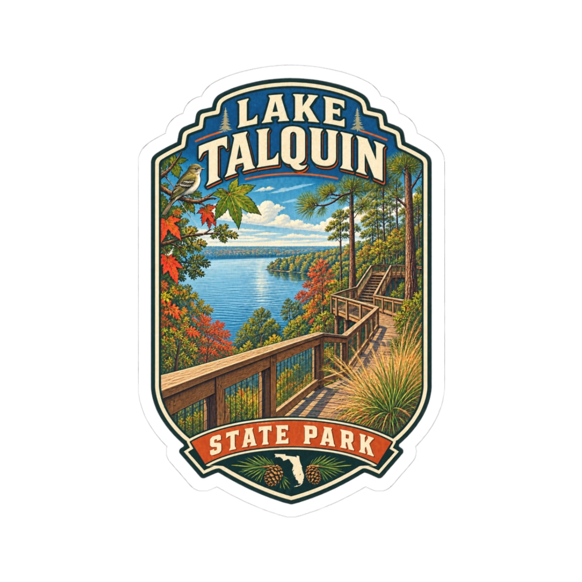 Lake Talquin State Park Sticker — Scenic Lake View Kiss-Cut Decal