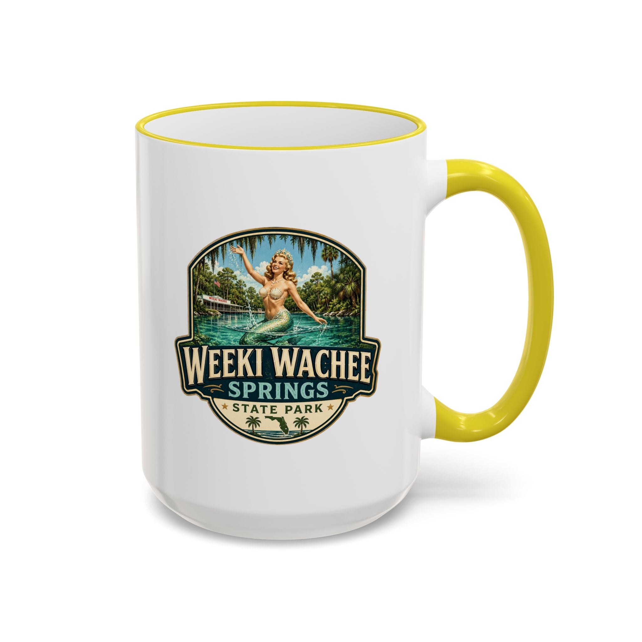 Weeki Wachee Vintage Mug — Accent Rim & Handle 11oz/15oz