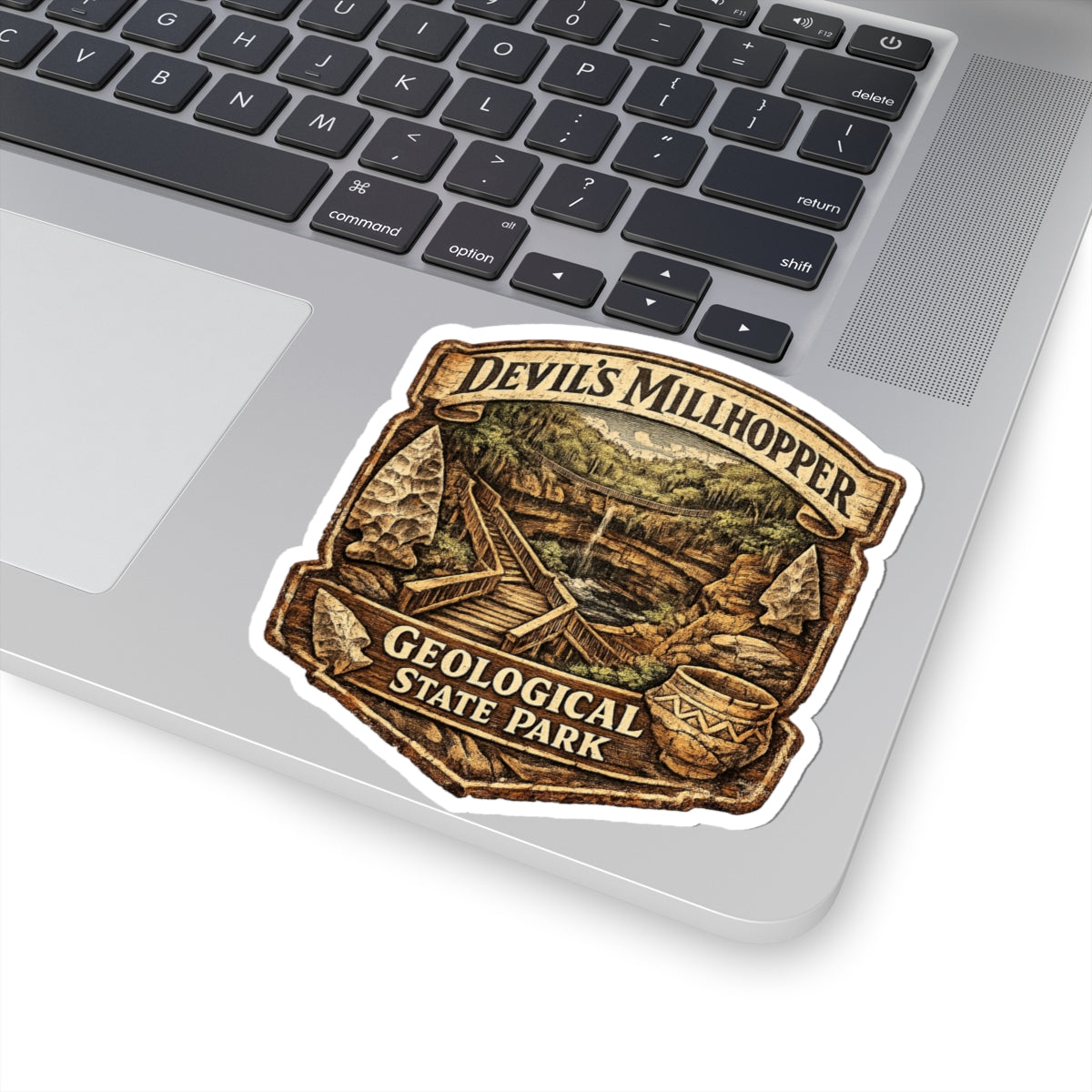 Devil's Millhopper Geological State Park Sticker — Vintage National Park Patch Kiss-Cut
