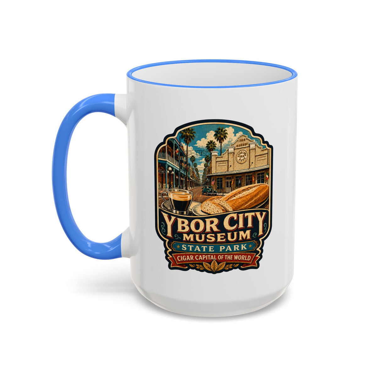 Ybor City Mug — Accent Rim & Handle 11oz/15oz