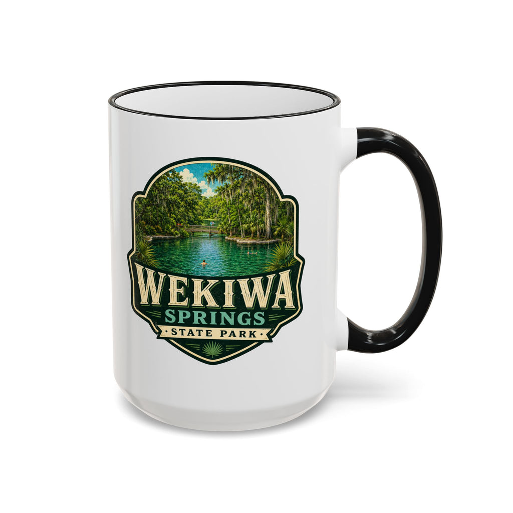 Wekiwa Springs Vintage Mug — Accent Rim & Handle 11oz/15oz