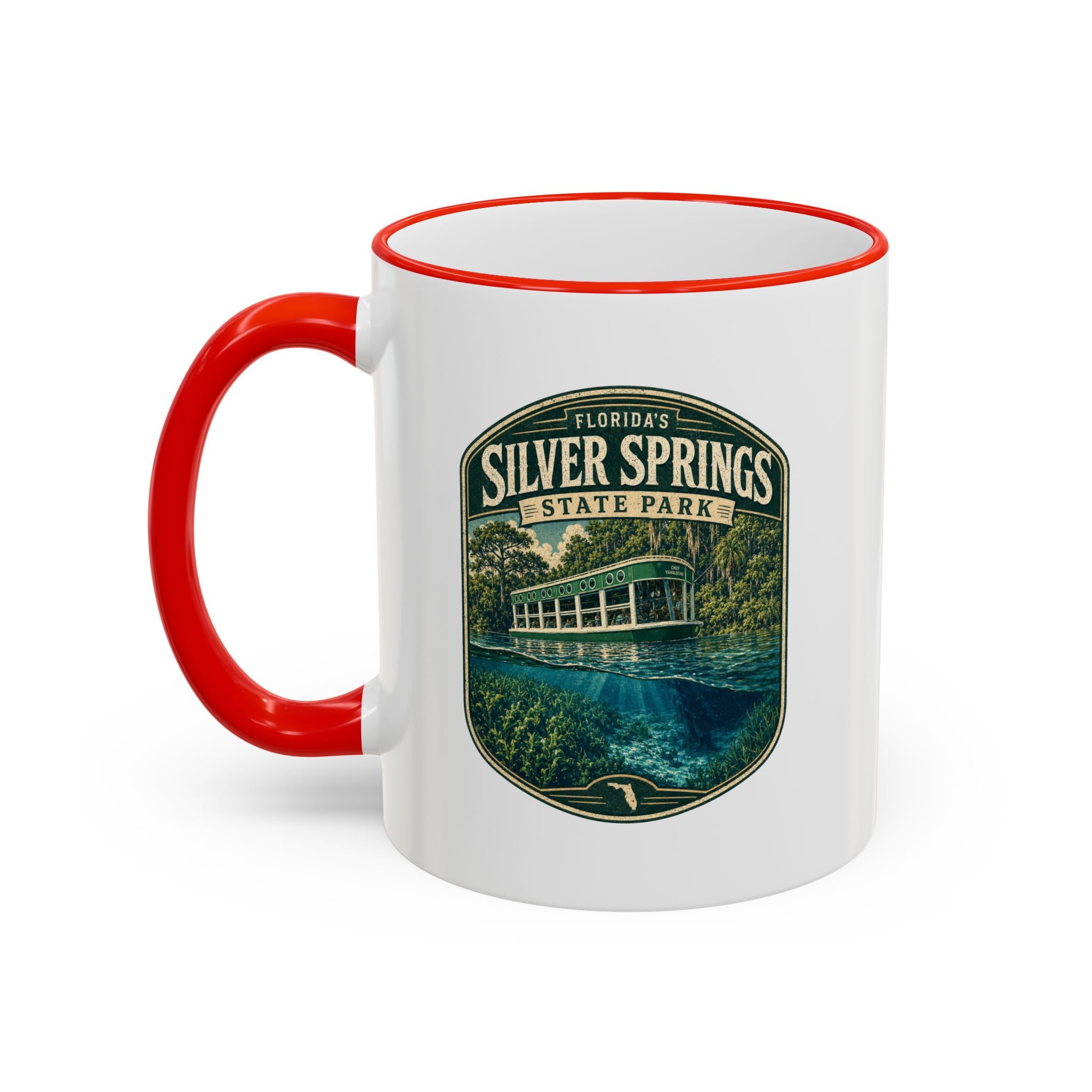 Silver Springs Vintage Mug — Accent Rim & Handle 11oz/15oz