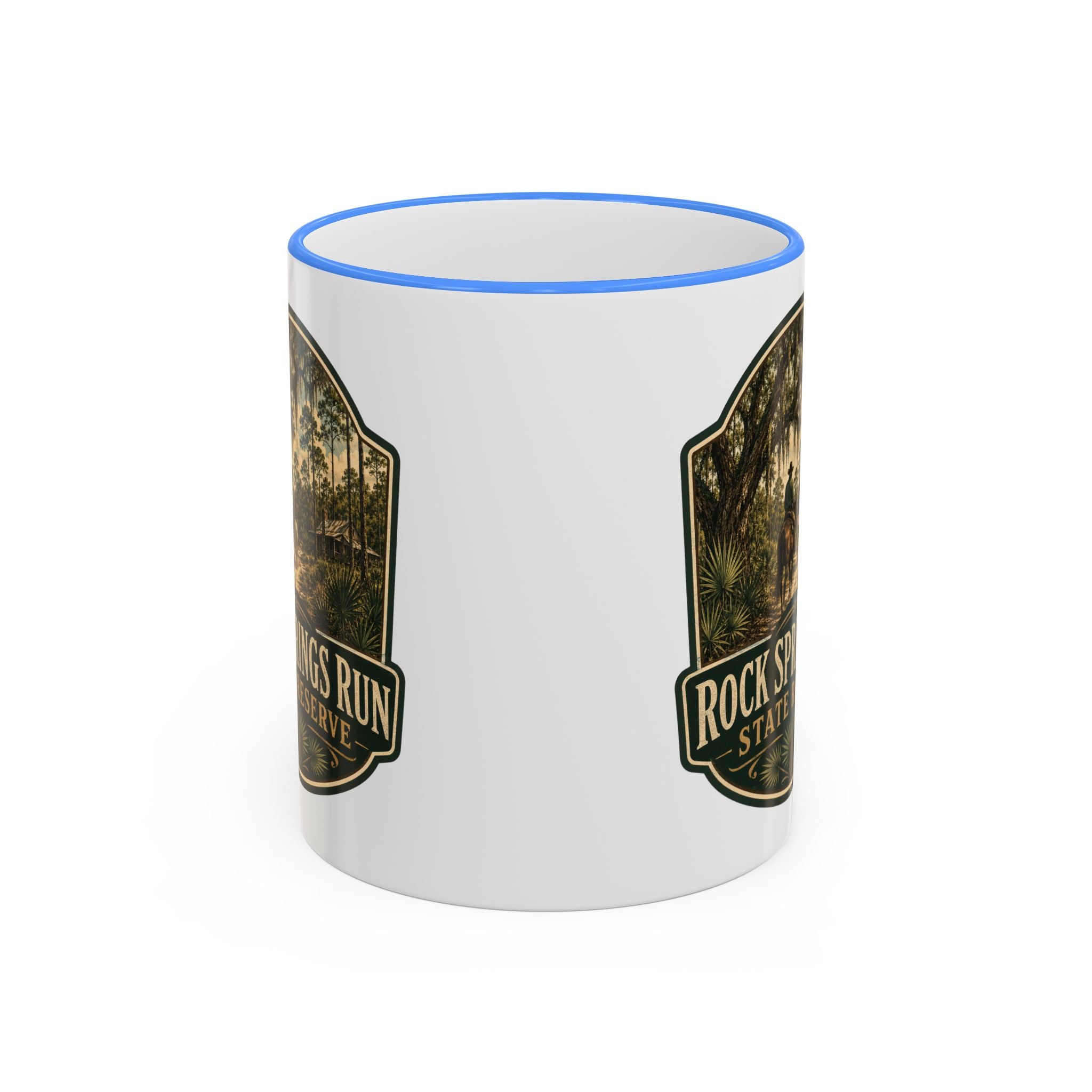 Rock Springs Run Vintage Mug — Accent Rim & Handle 11oz/15oz