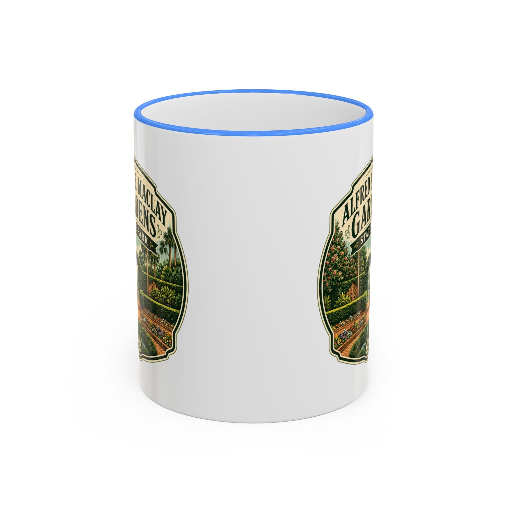Maclay Gardens Vintage Mug — Accent Rim & Handle 11oz/15oz