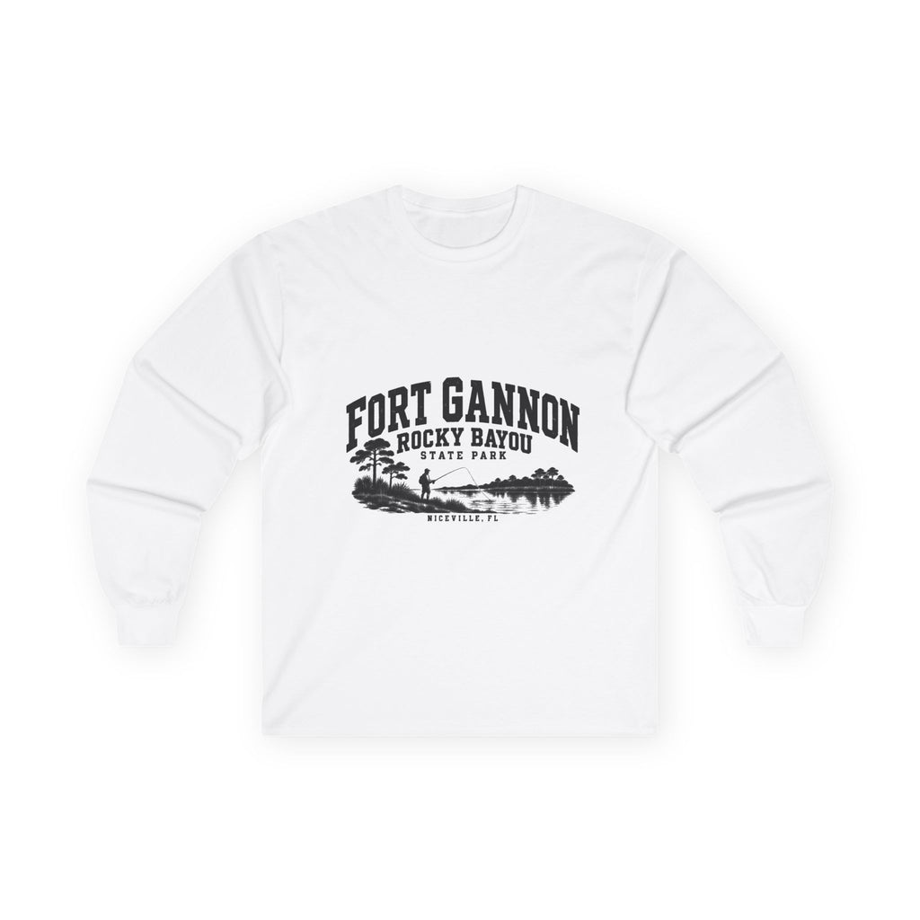 Fort Gannon Rocky Bayou State Park Logo- Long Sleeve Tee