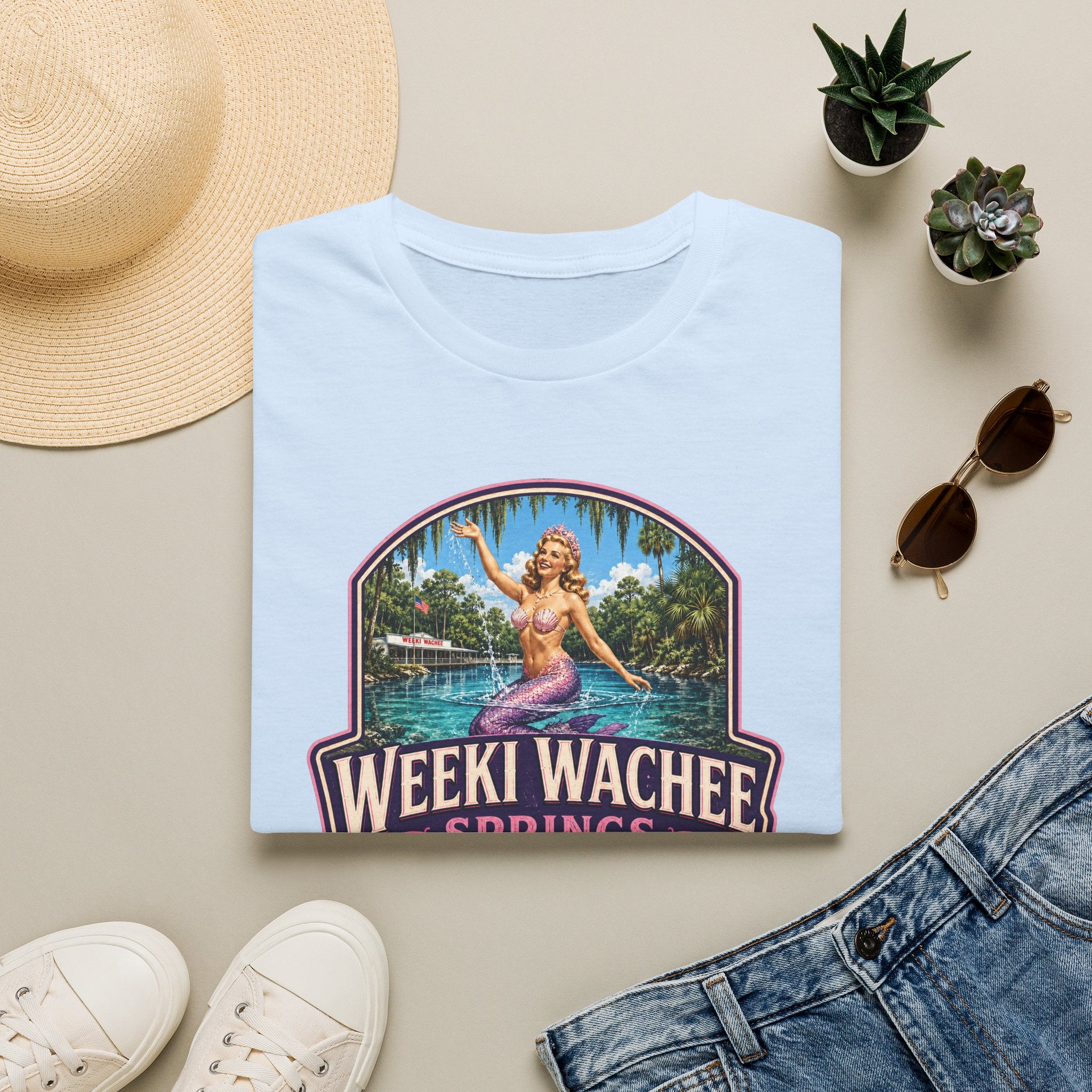 Weeki Wachee Springs — Retro Tee Pink