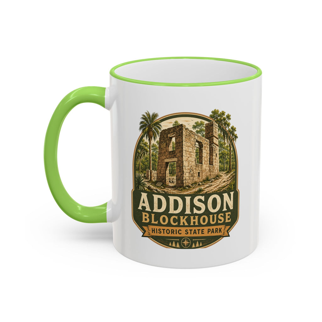 Addison Blockhouse Vintage Mug — Accent Rim & Handle 11oz/15oz