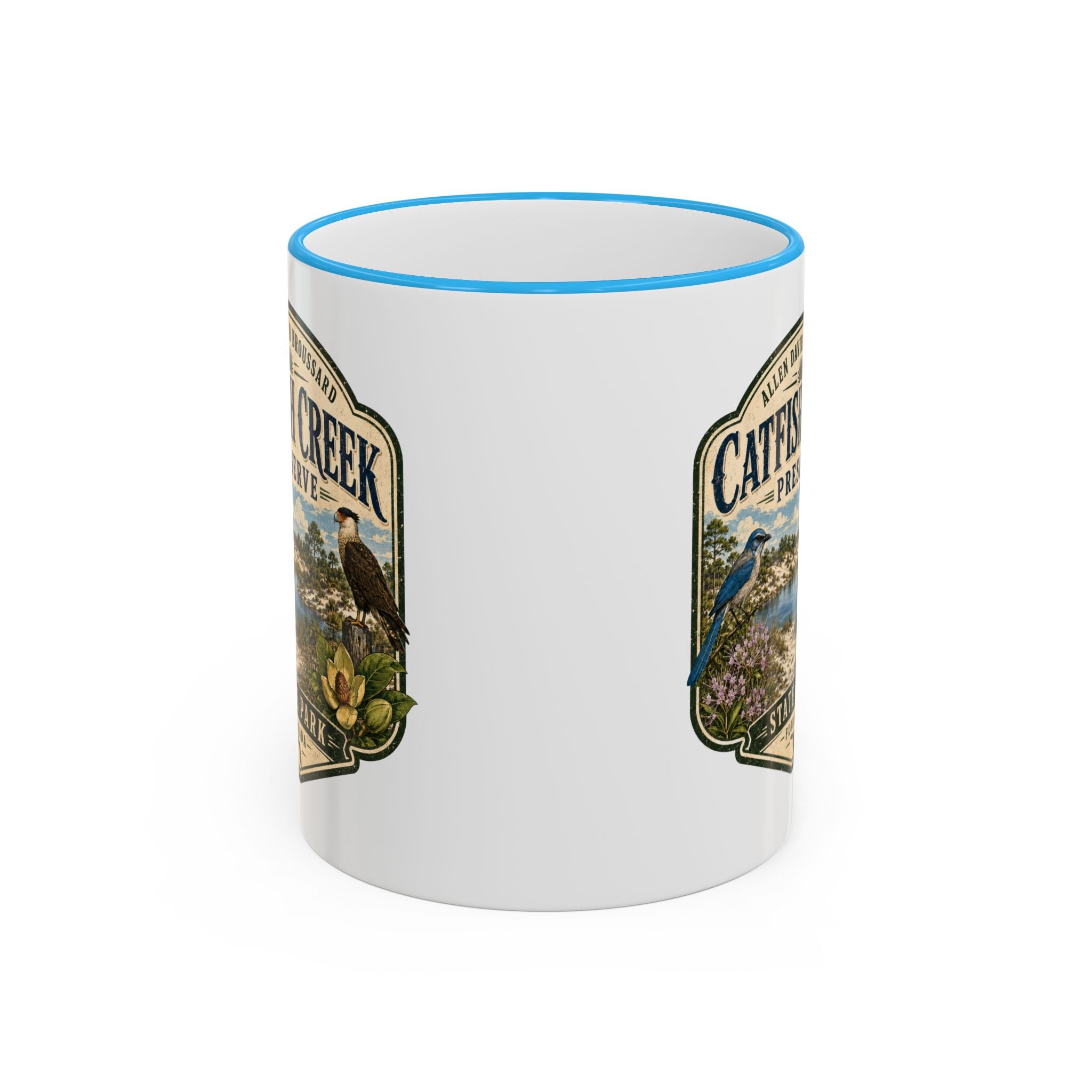 Catfish Creek Vintage Mug — Accent Rim & Handle 11oz/15oz