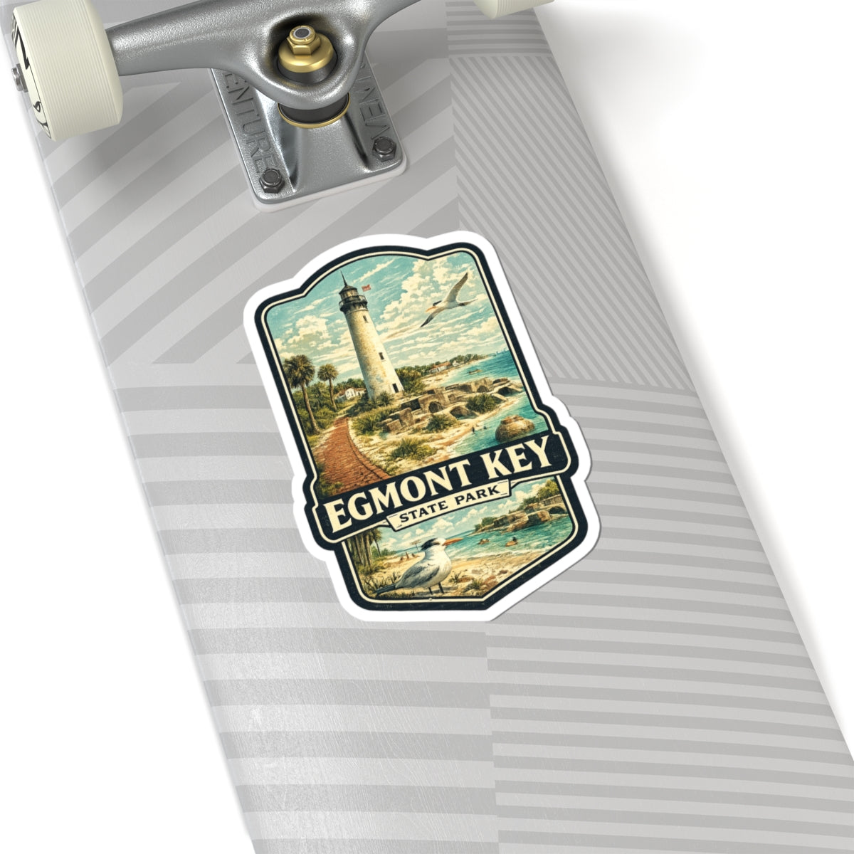 Egmont Key State Park Vintage Lighthouse Sticker — Travel Decal for Laptops & Water Bottles