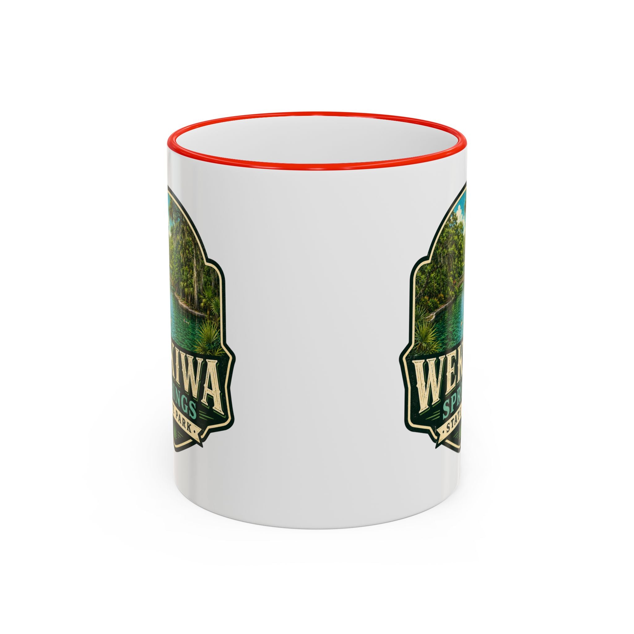 Wekiwa Springs Vintage Mug — Accent Rim & Handle 11oz/15oz