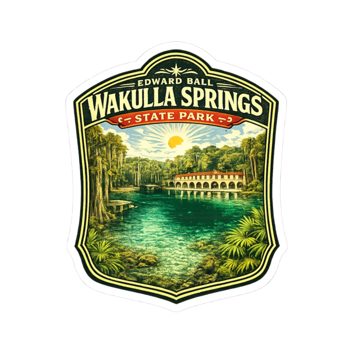 Wakulla Springs State Park Sticker – Vintage Nature Travel Decal