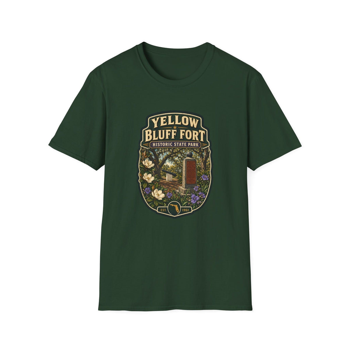 Yellow Bluff Fort — Retro Tee