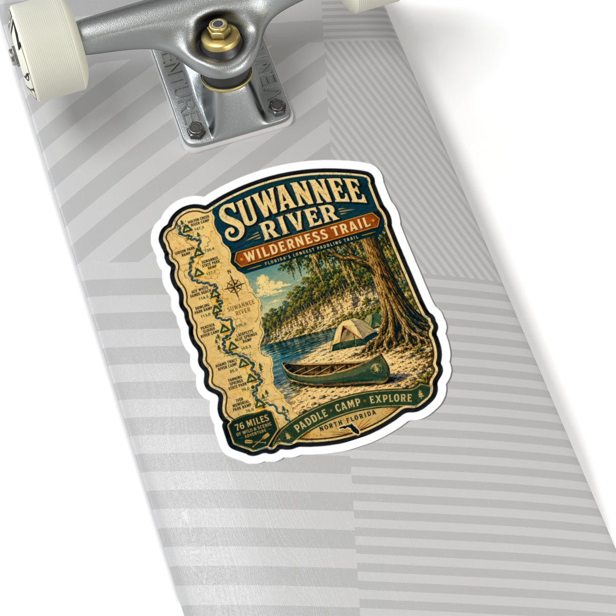 Suwannee River Wilderness Trail Sticker — Paddle, Camp & Explore Vintage Outdoors Decal