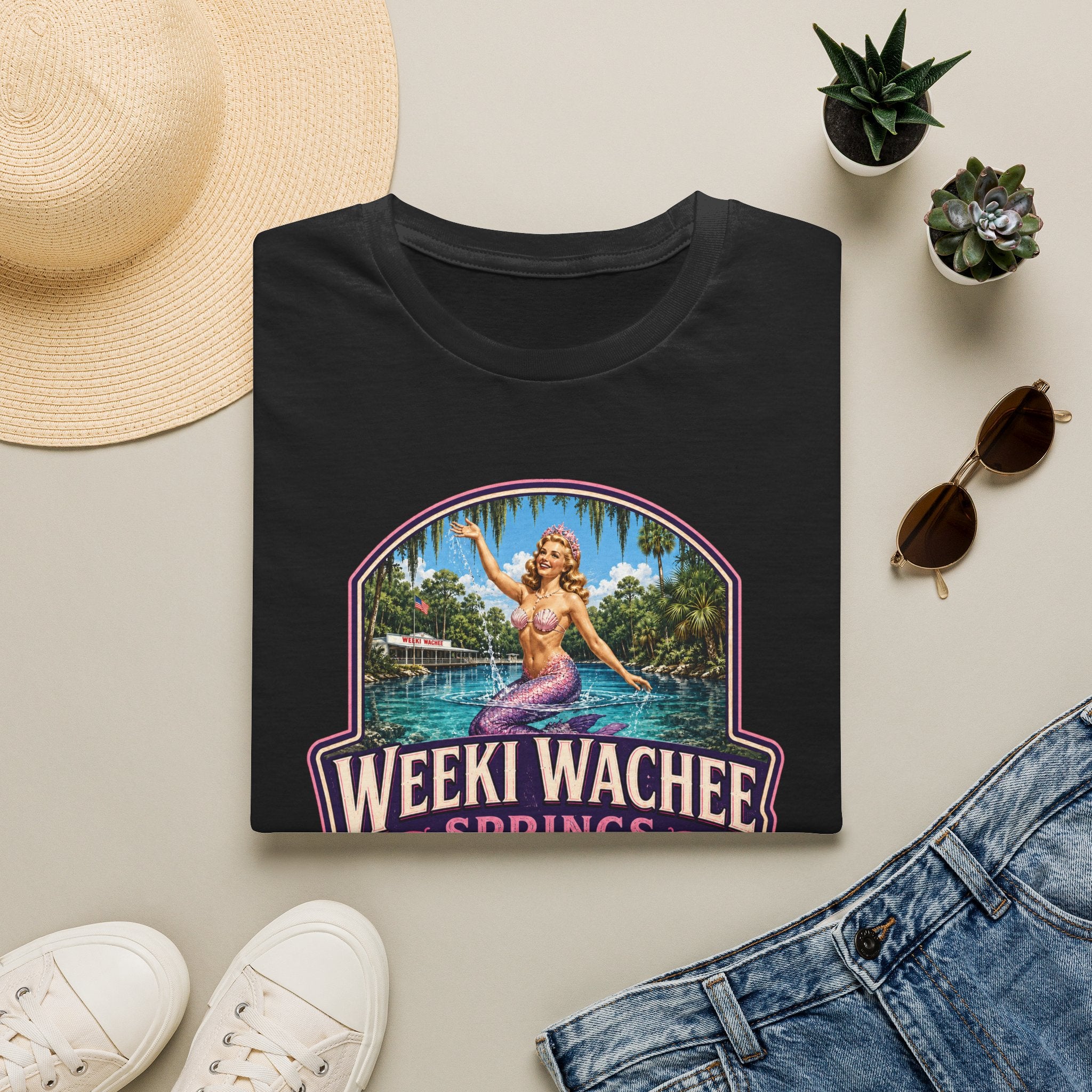 Weeki Wachee Springs — Retro Tee Pink