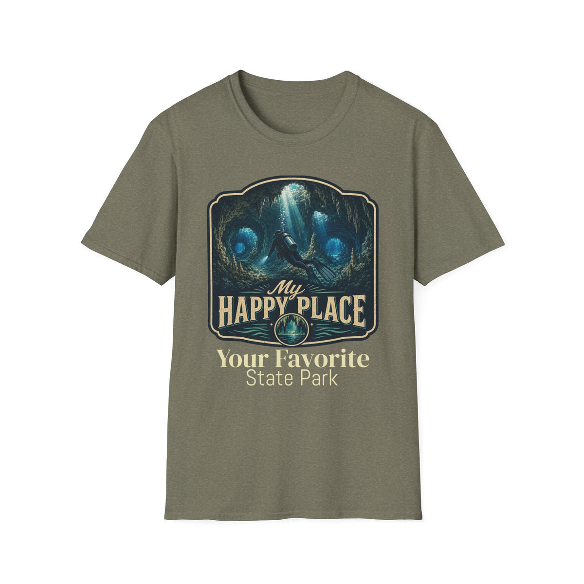 CUSTOMIZABLE Cave- Retro SCUBA Tee