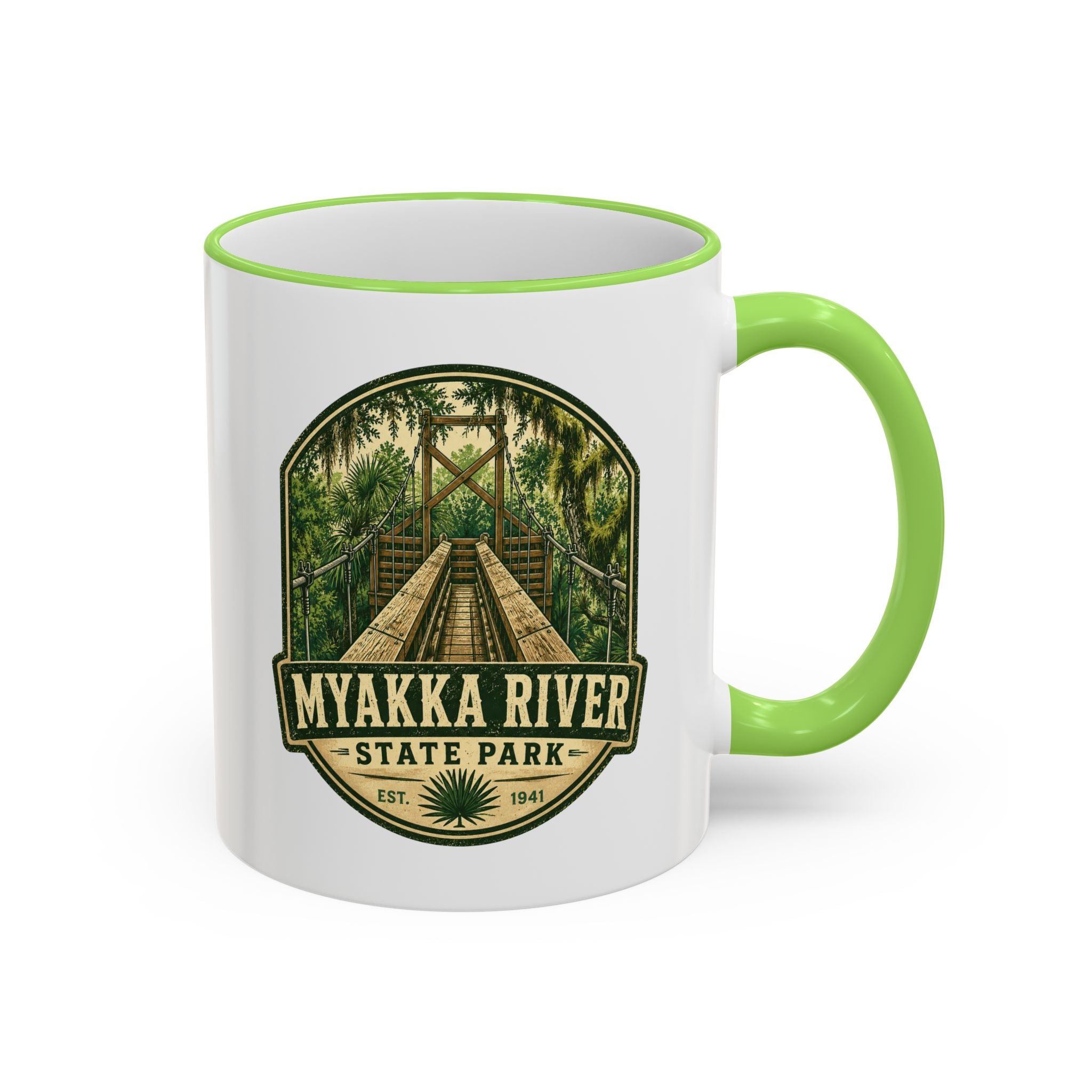 Myakka River Vintage Mug — Accent Rim & Handle 11oz/15oz