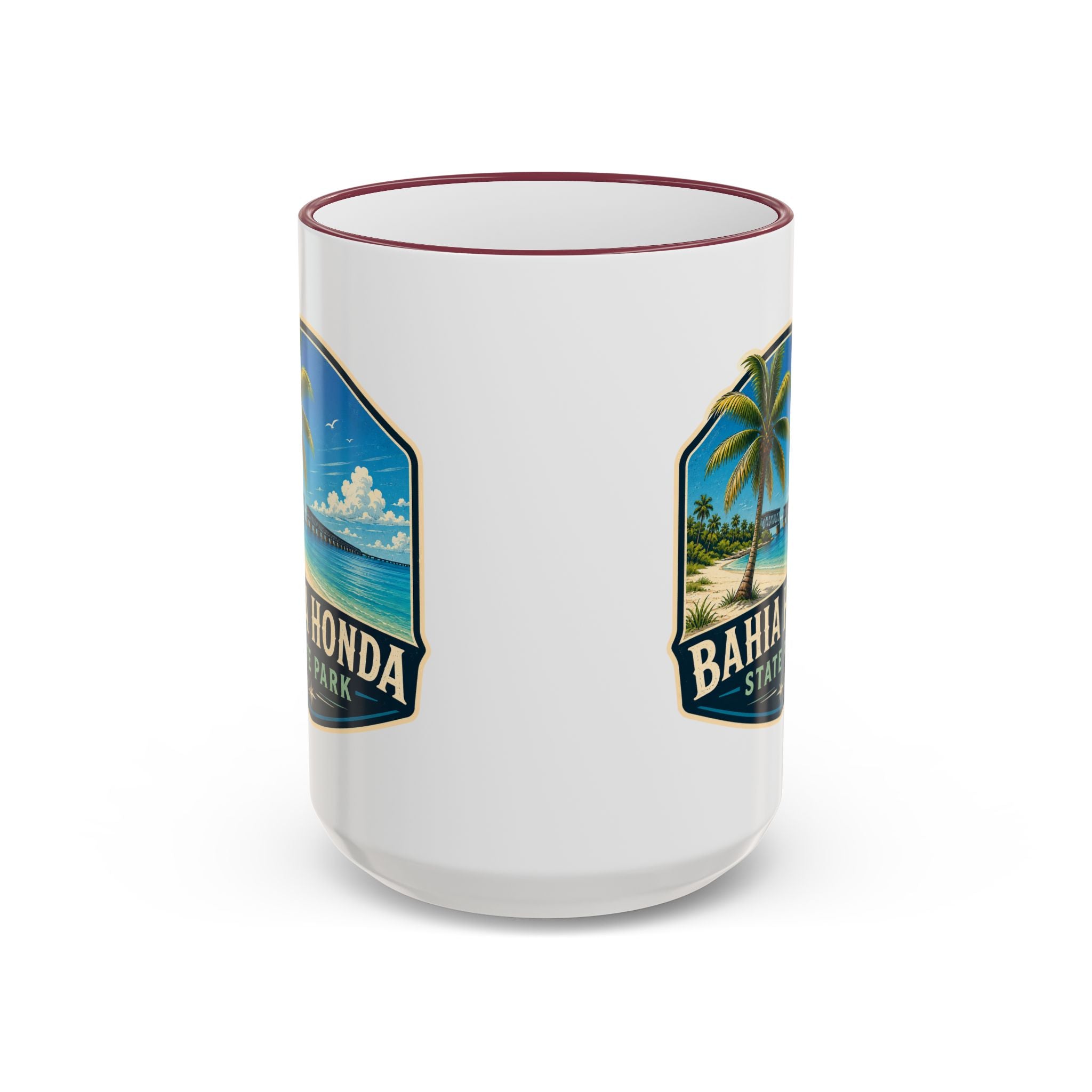 Bahia Honda Vintage Mug — Accent Rim & Handle 11oz/15oz
